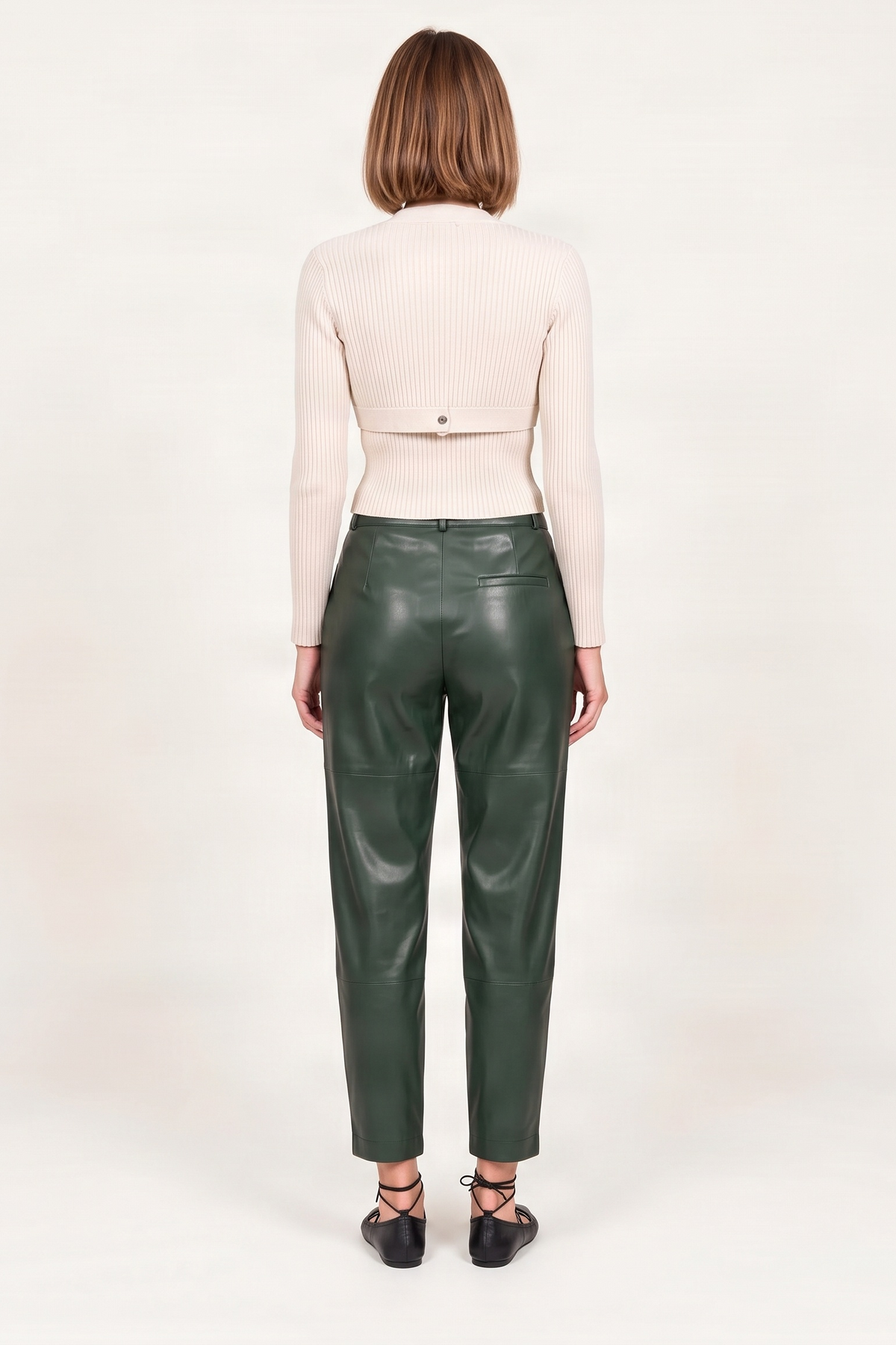 Pantalon polipiel verde billar tobillero Lolitas&L