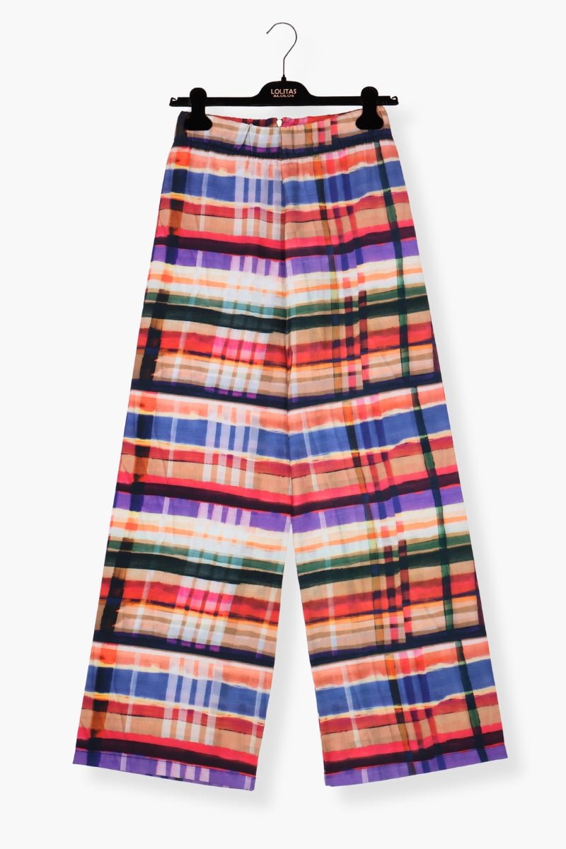 Pantalon Preloved largo estampado check print Lolitas&L - lolitasyl.com