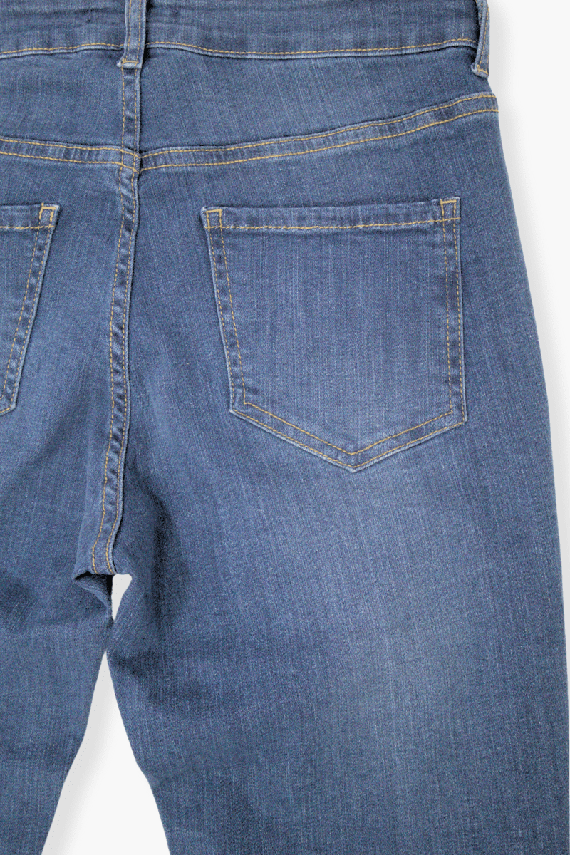 Pantalon Preloved vaquero azul cinco bolsillos con trenza Lolitas&L - lolitasyl.com