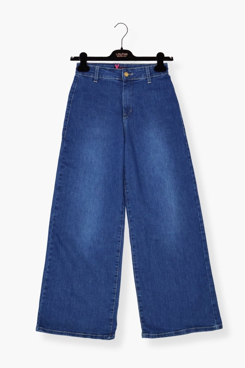 Pantalon Preloved vaquero azul lavado con bolsillos anchos Lolitas&L - lolitasyl.com