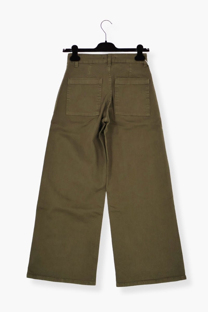 Pantalon Preloved vaquero verde militar con bolsillos anchos Lolitas&L - lolitasyl.com