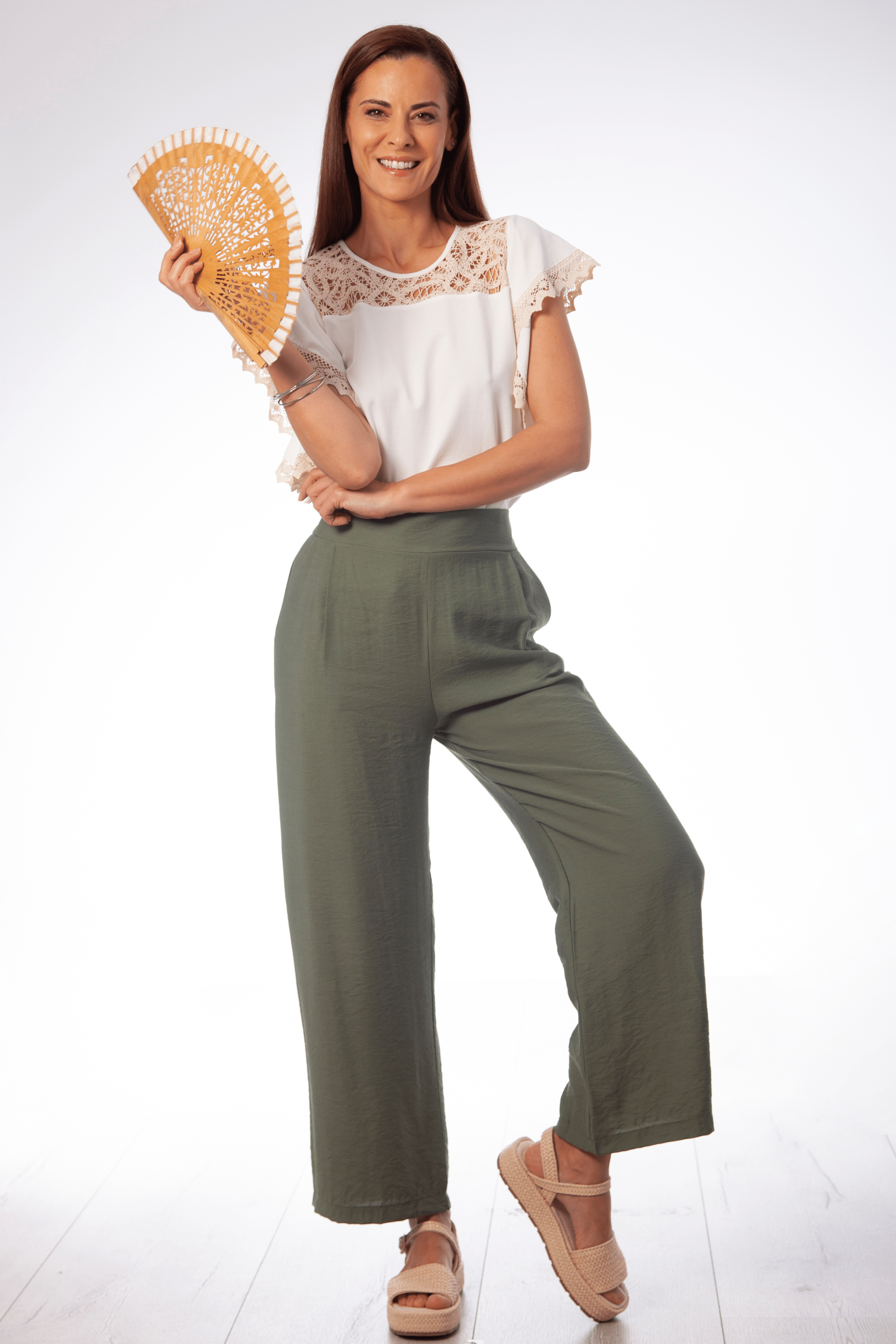 Pantalon verde militar recto Lolitas&L - lolitasyl.com