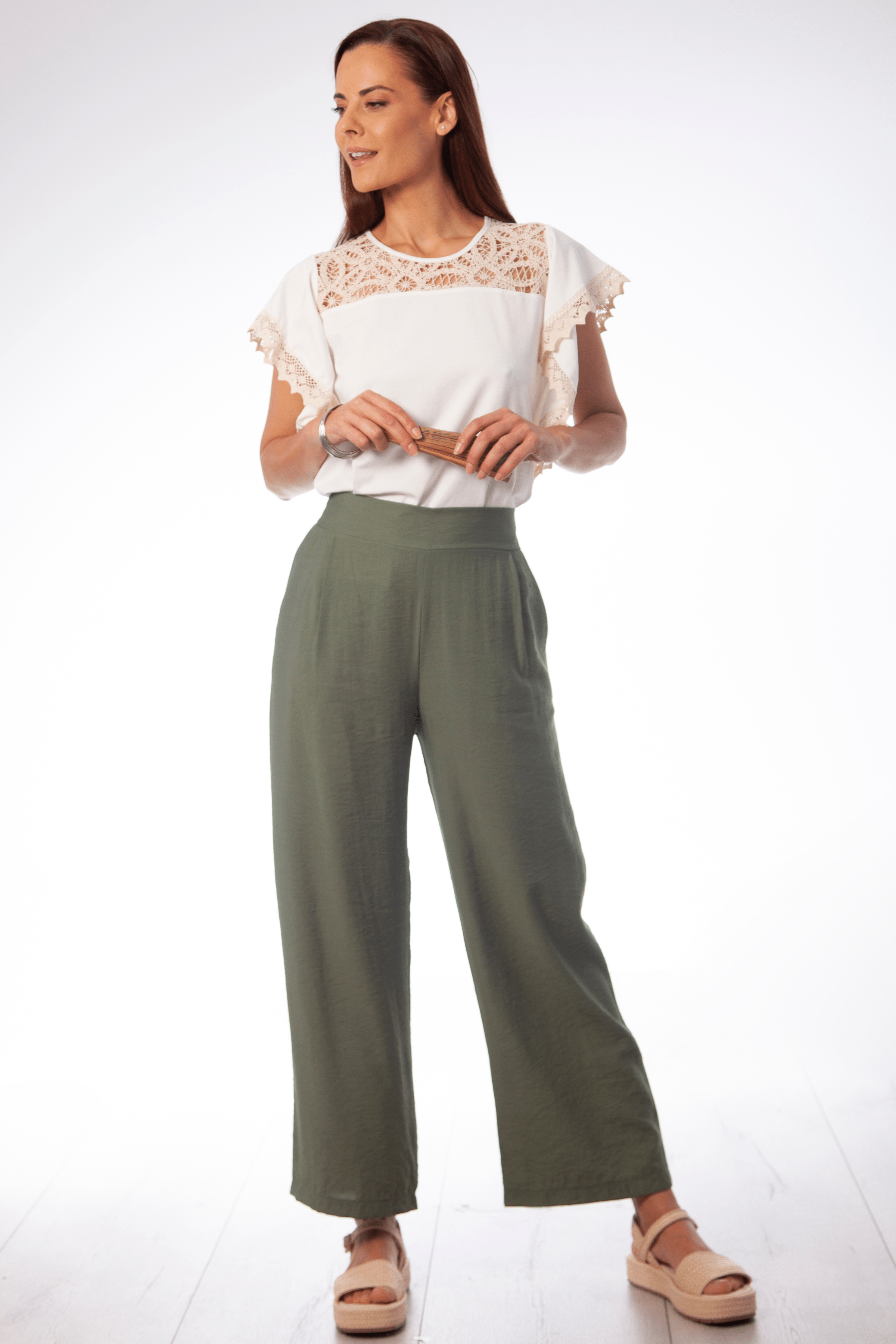 Pantalon verde militar recto Lolitas&L - lolitasyl.com