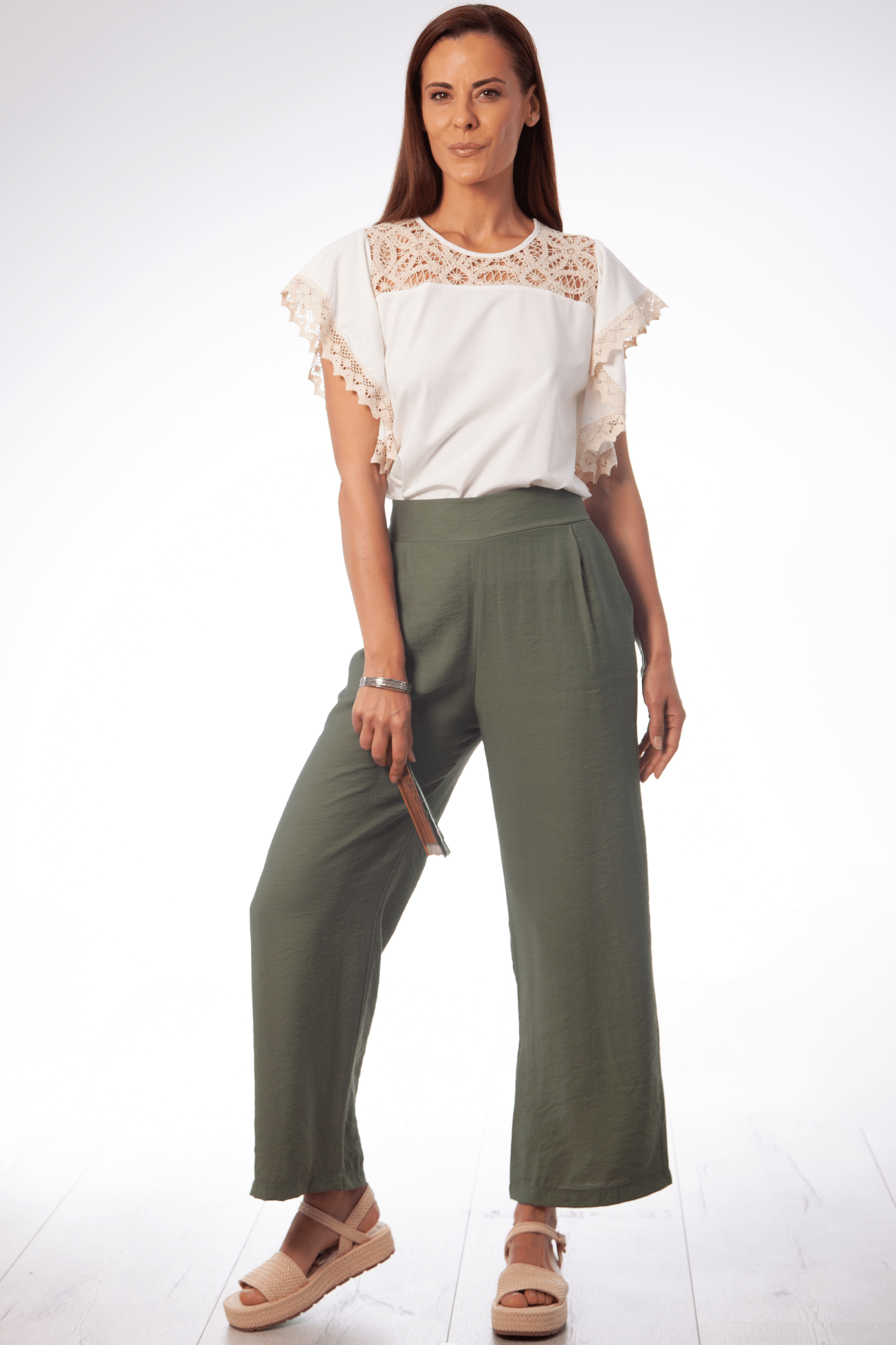 Pantalon verde militar recto Lolitas&L - lolitasyl.com