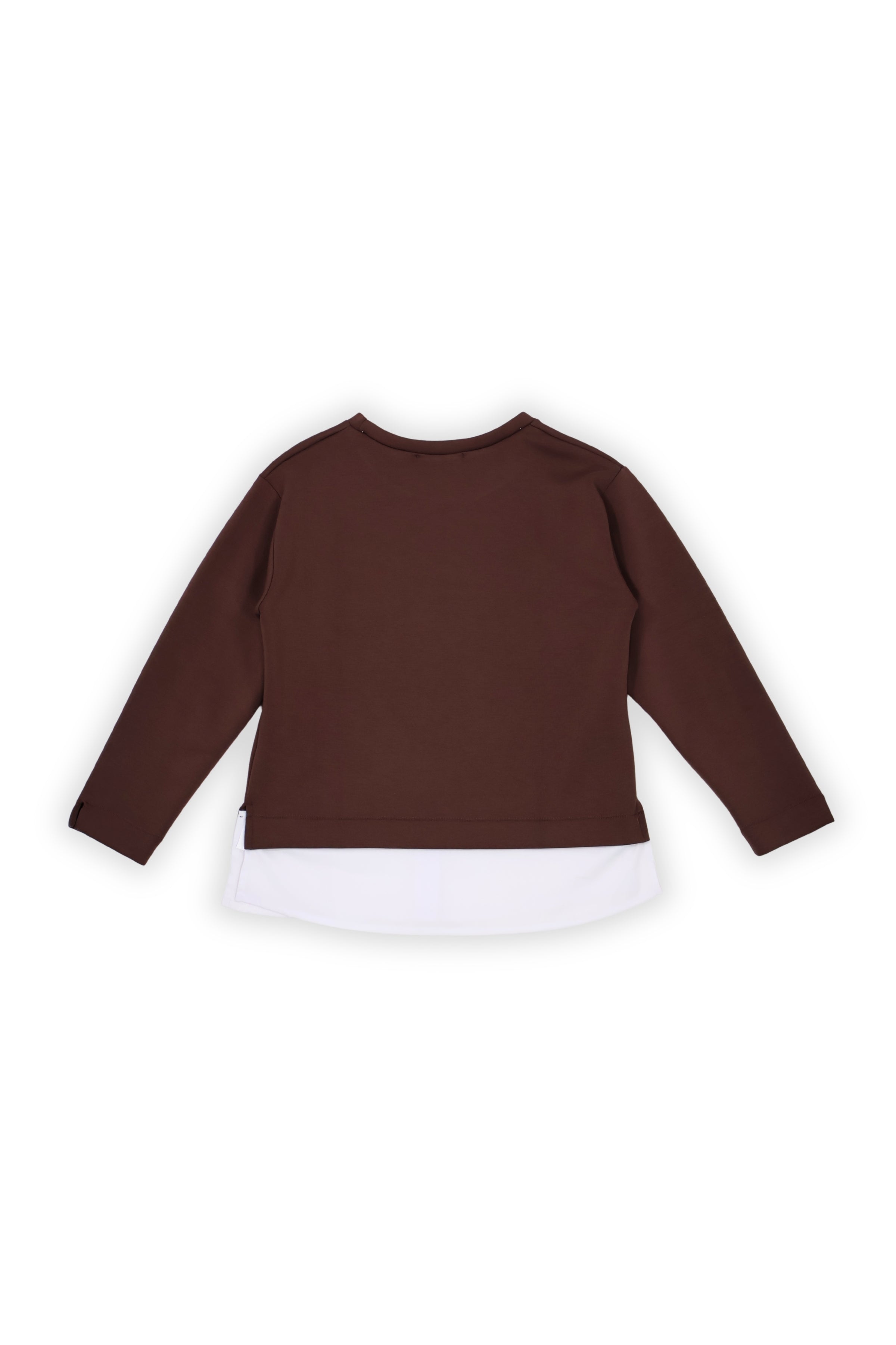 Sudadera marron osito bordado con faldon Lolitas&L - lolitasyl.com