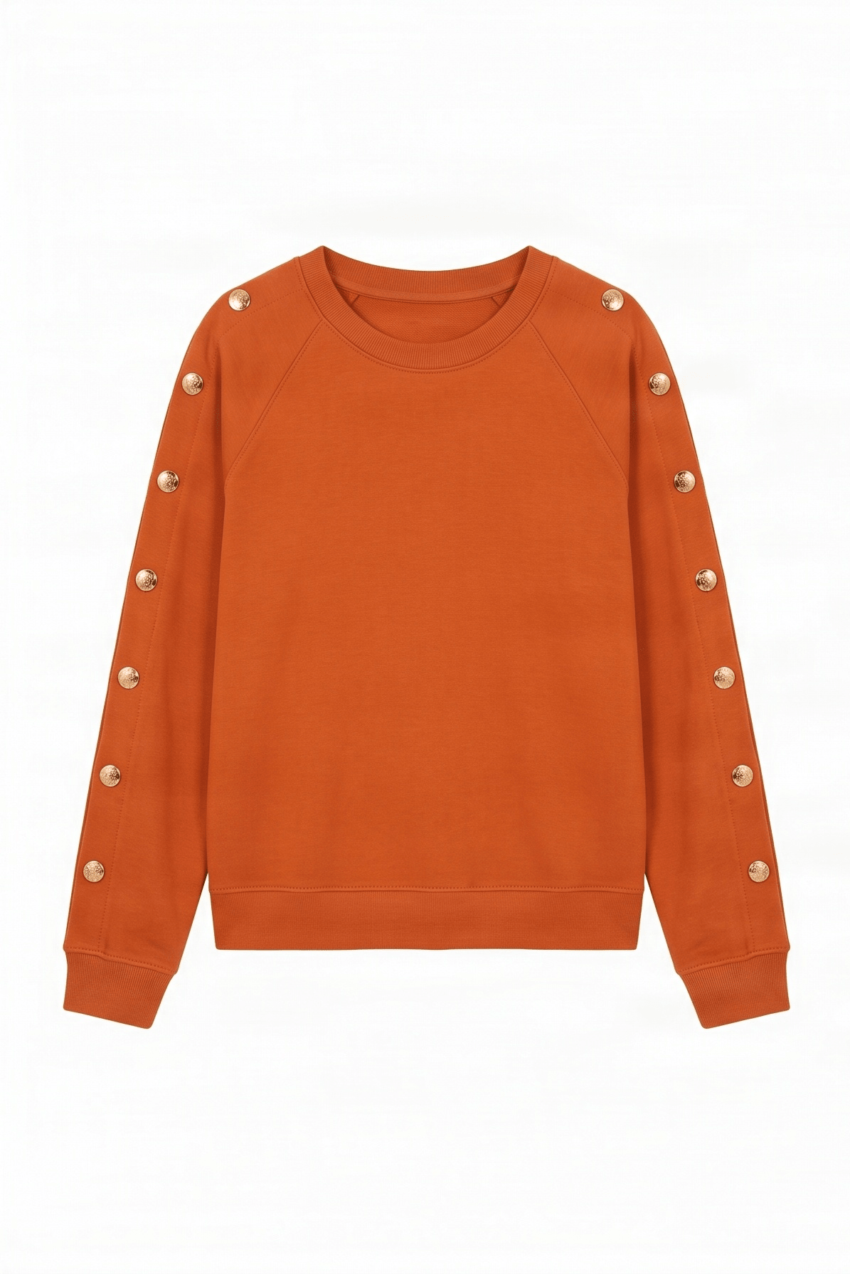 Sudadera naranja raglan detalle aro dorado Lolitas&L - lolitasyl.com