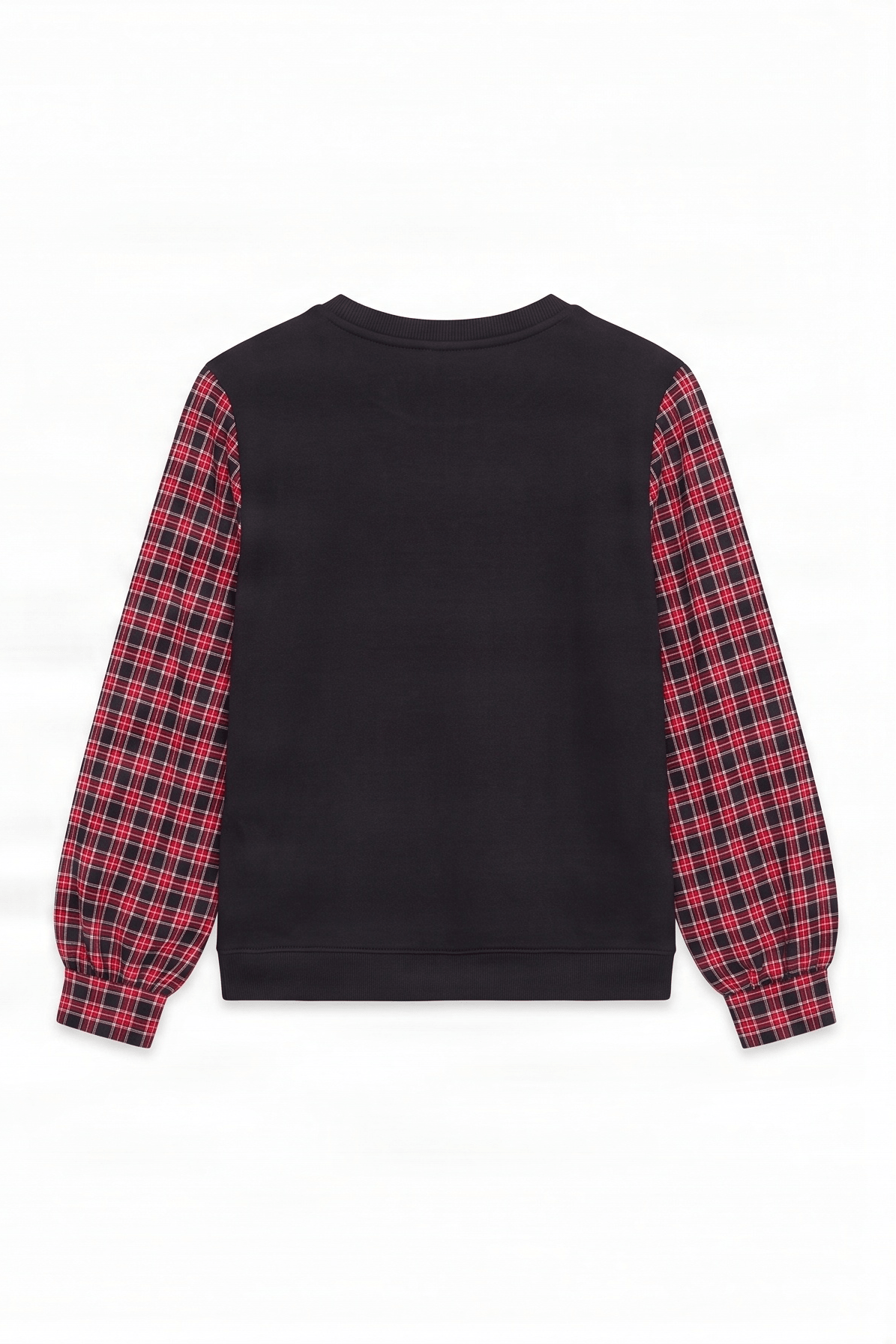 Sudadera negra con bordado zapatillas y manga larga cuadros Lolitas&L - lolitasyl.com
