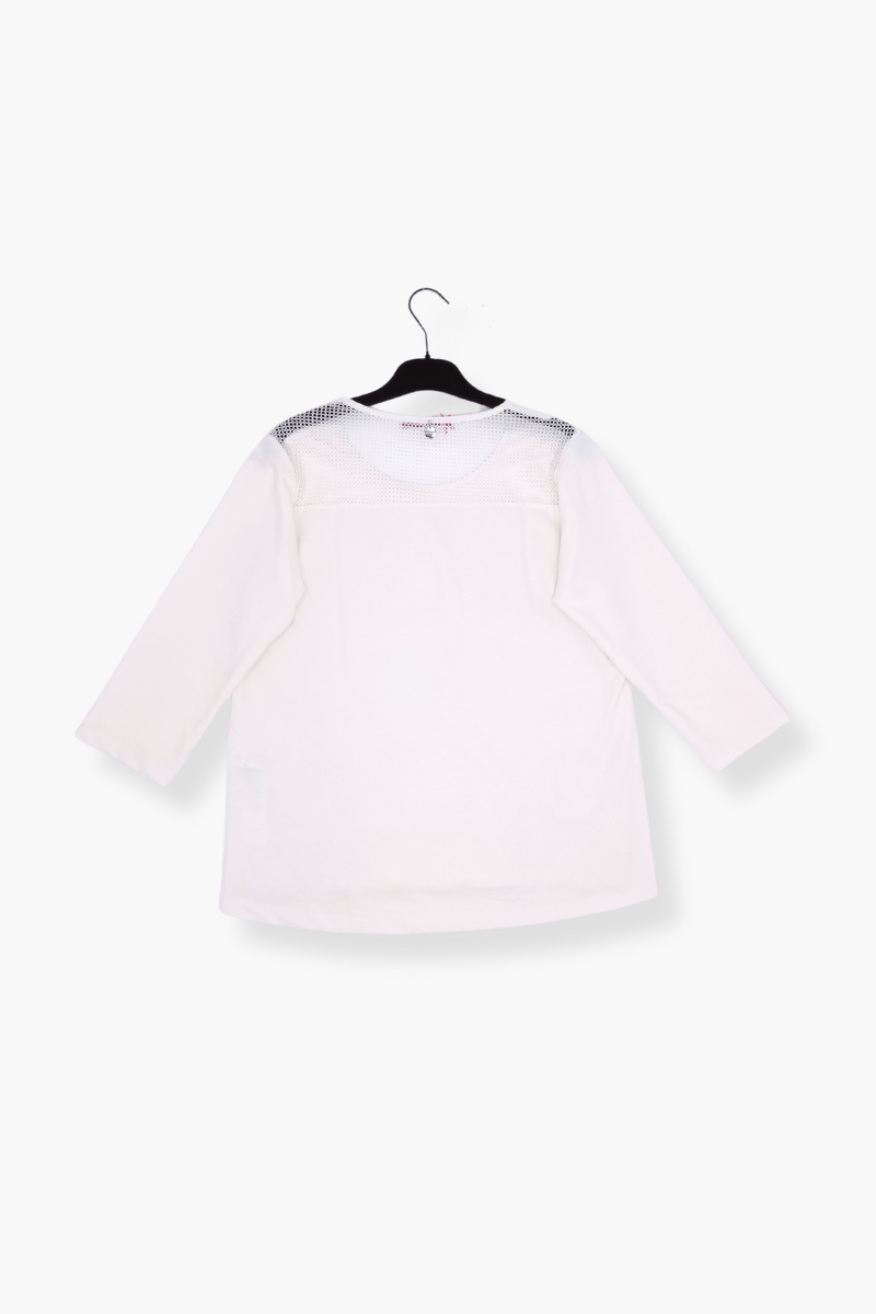 Sudadera Preloved blanca con bordados en los costados Lolitas&L - lolitasyl.com