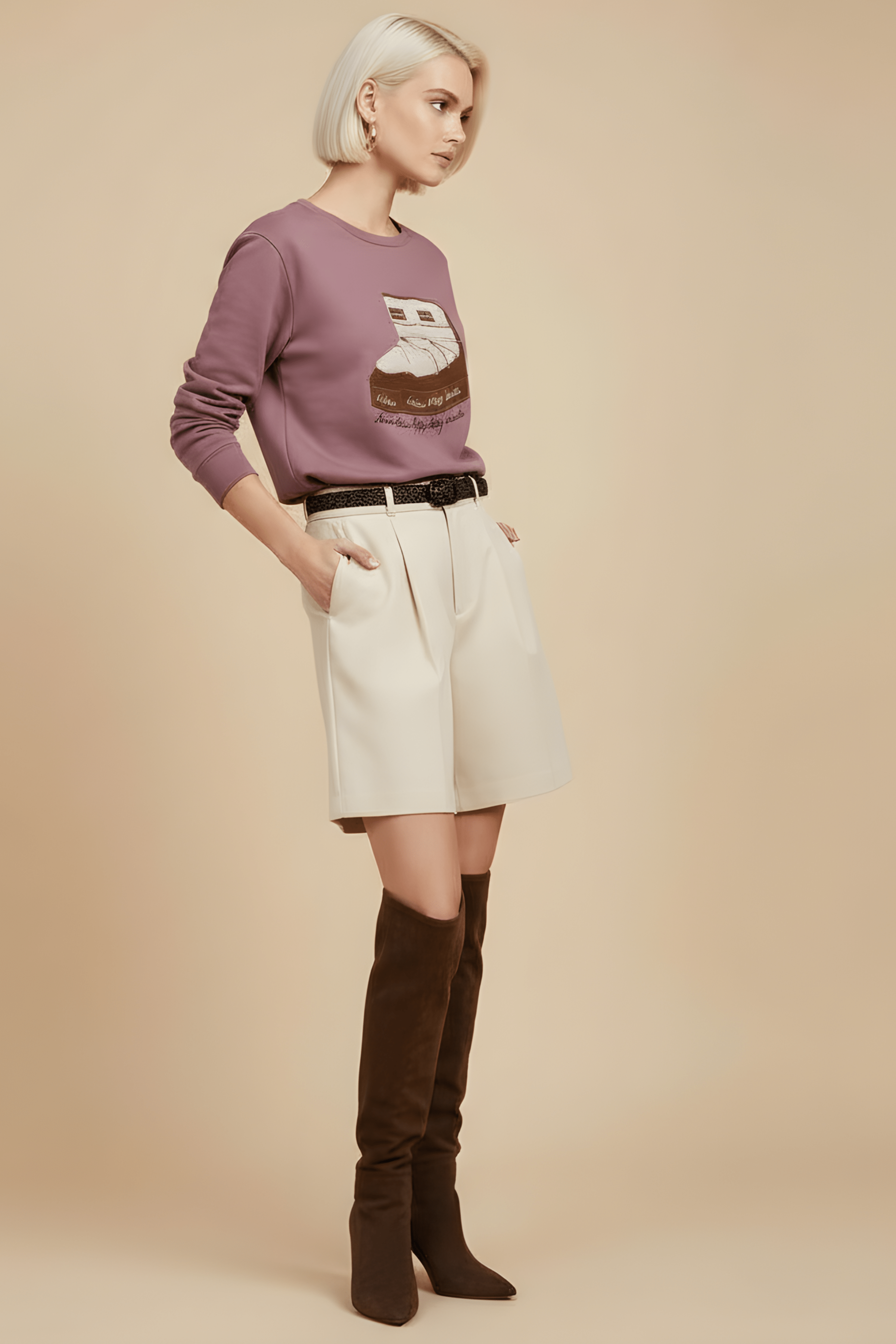 Sudadera rosa bordado botas de nieve Lolitas&L - lolitasyl.com