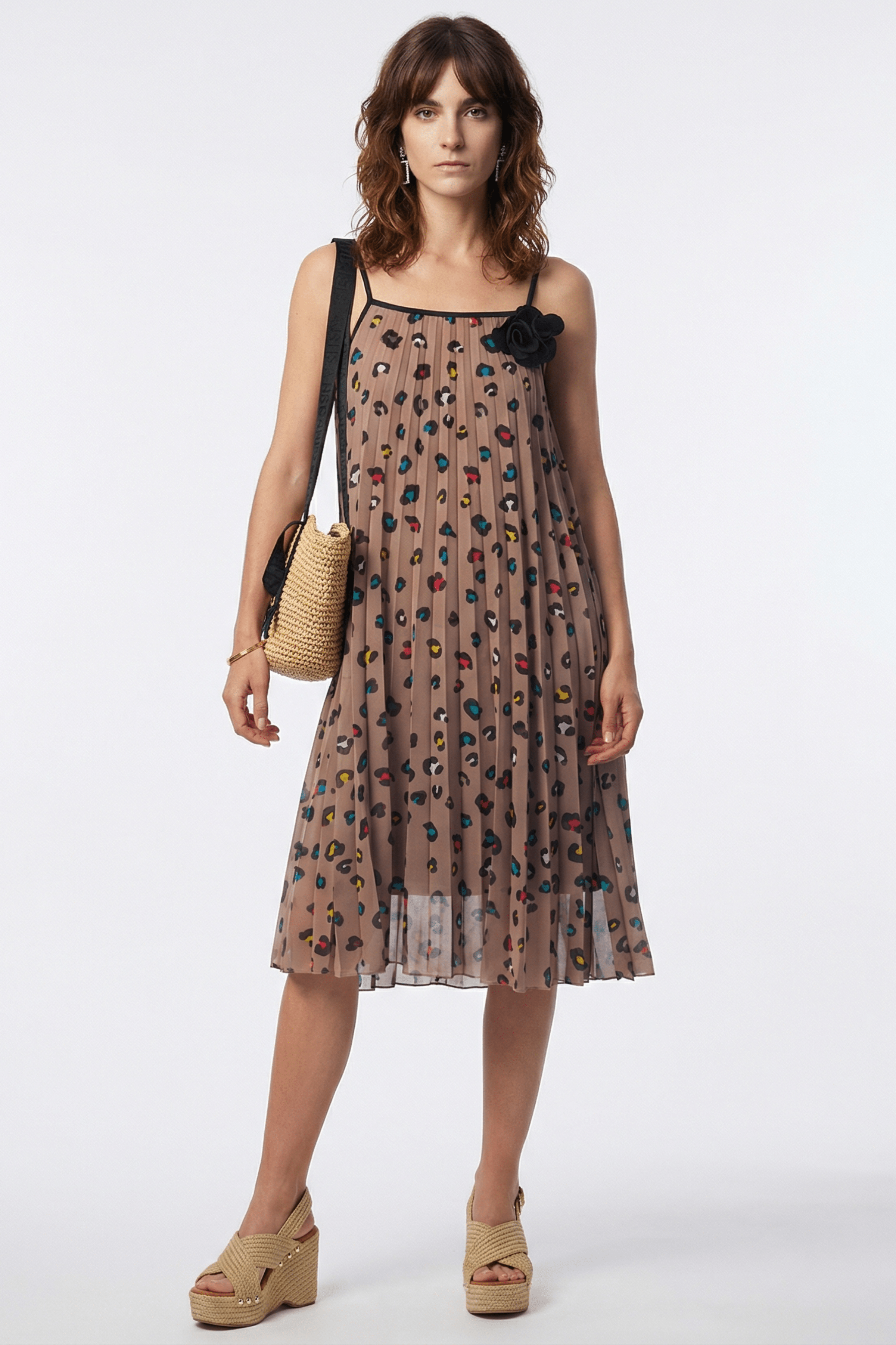 Vestido animal print plisado en tirantes Lolitas&L - lolitasyl.com