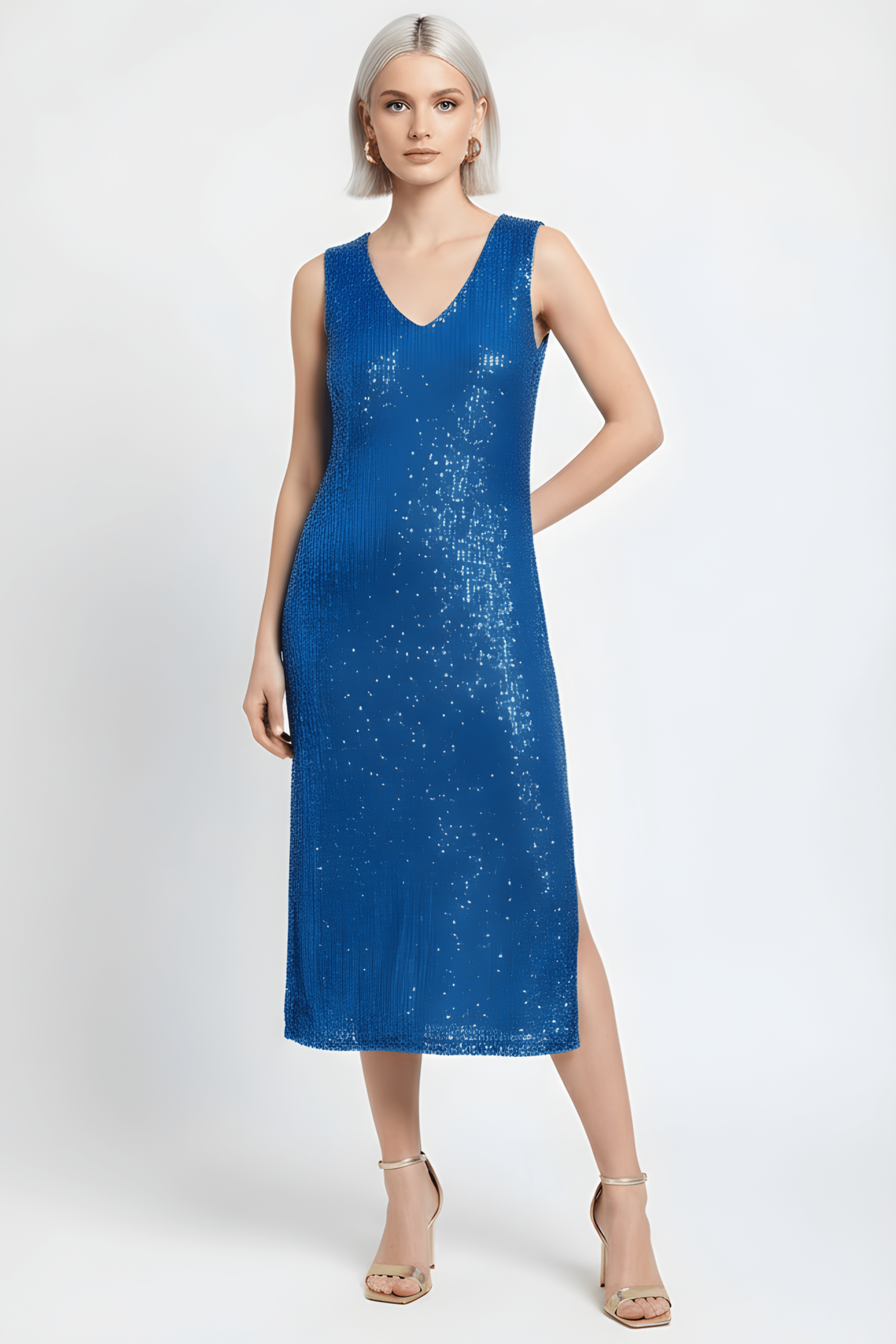 Vestido azul royal largo lentejuelas LolitasyL - lolitasyl.com