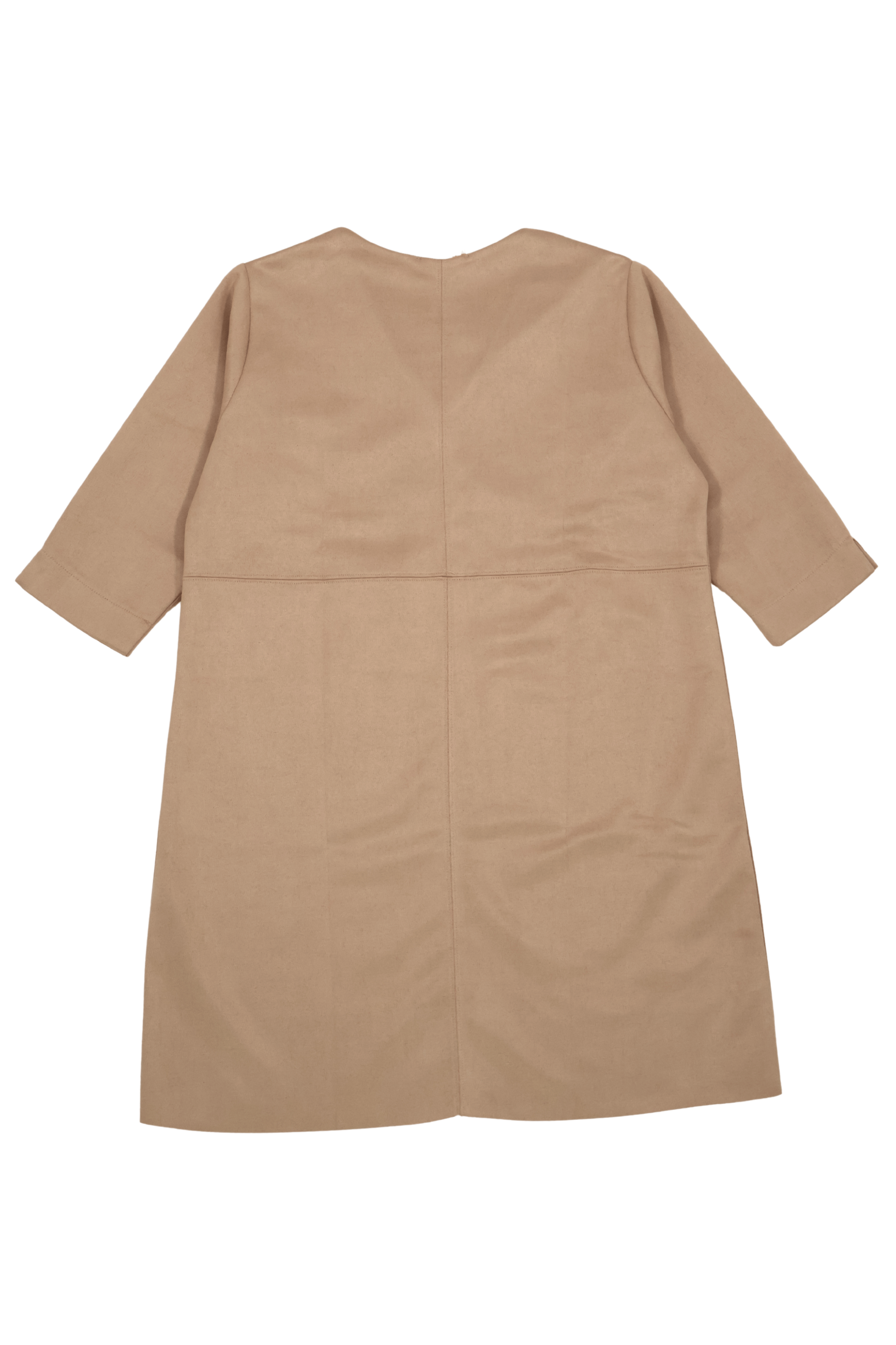 Vestido beige antelina escote en uve Lolitas&L - lolitasyl.com