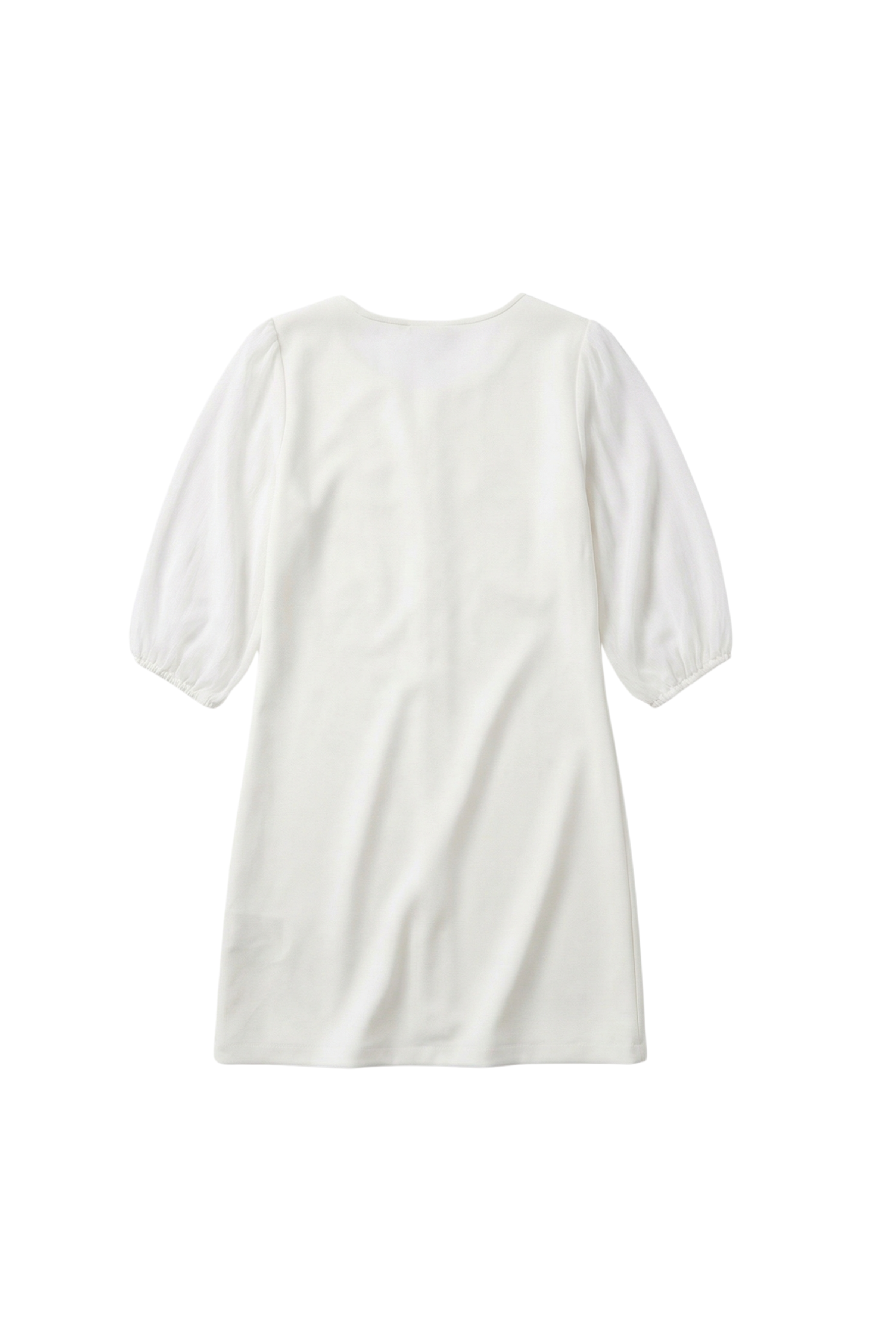 Vestido blanco corto bordado contraste de palmeras Lolitas&L