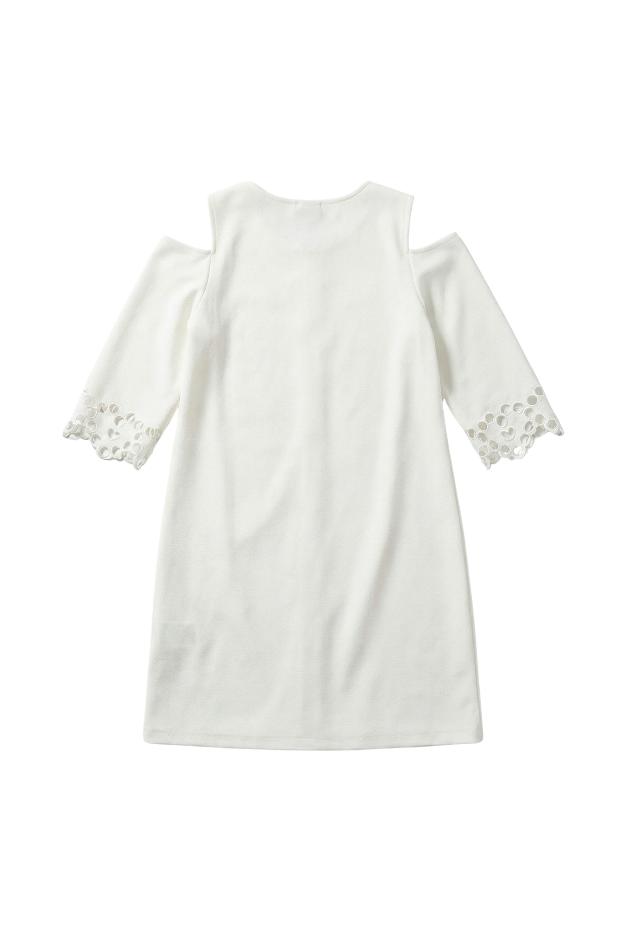 Vestido blanco corto suelto con hombro desubierto Lolitas&L