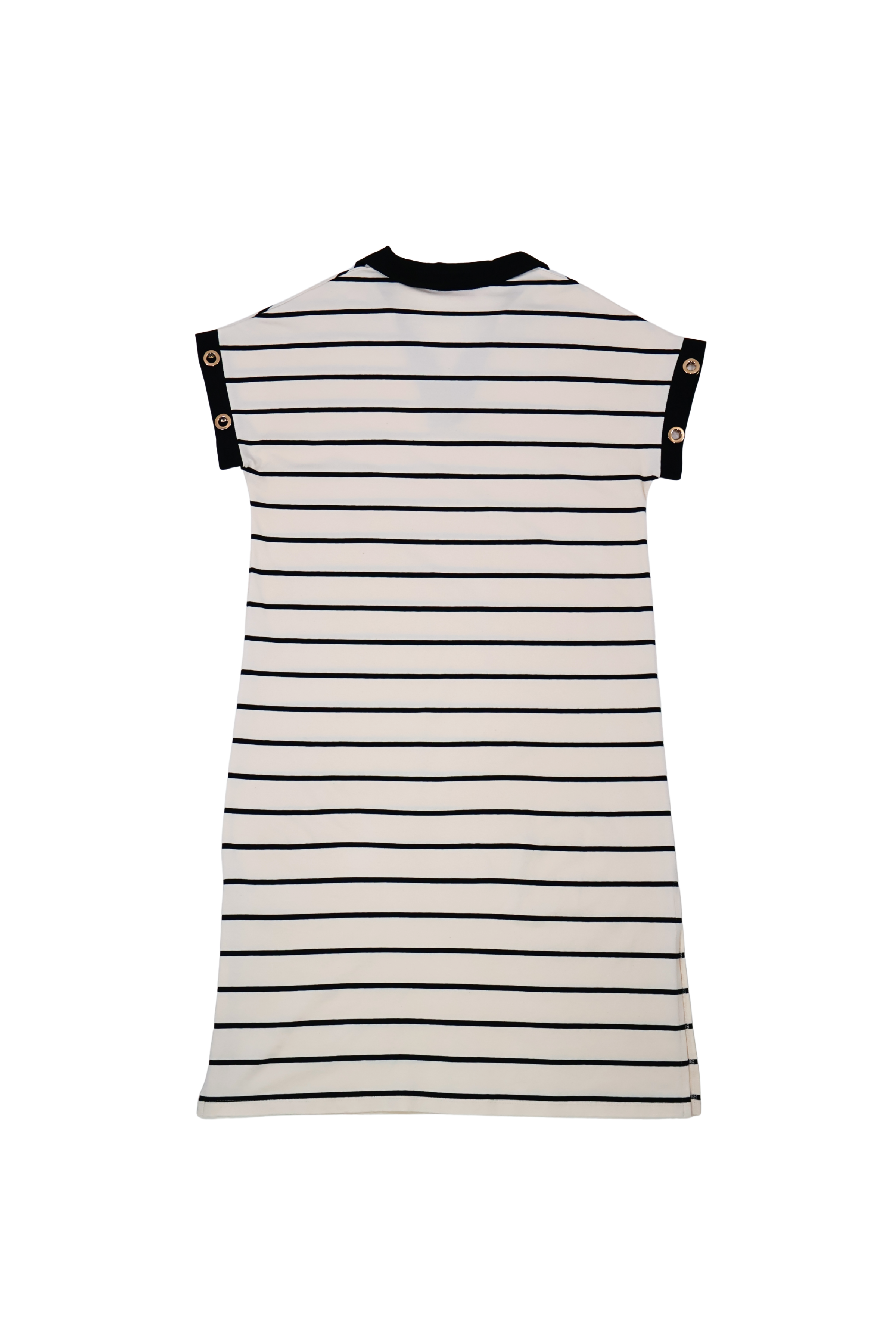 Vestido blanco de rayas escote polo Lolitas&L