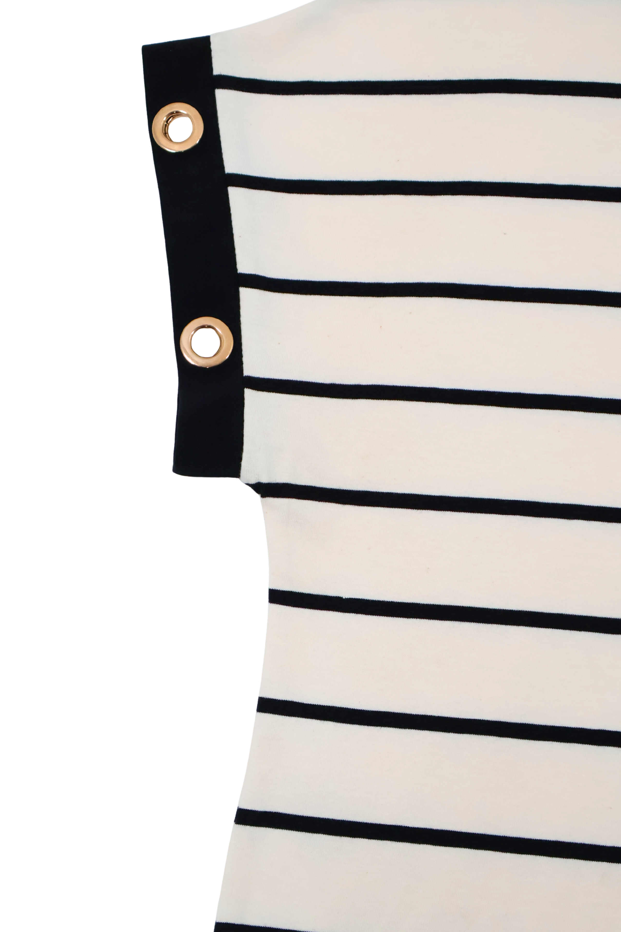 Vestido blanco de rayas escote polo Lolitas&L