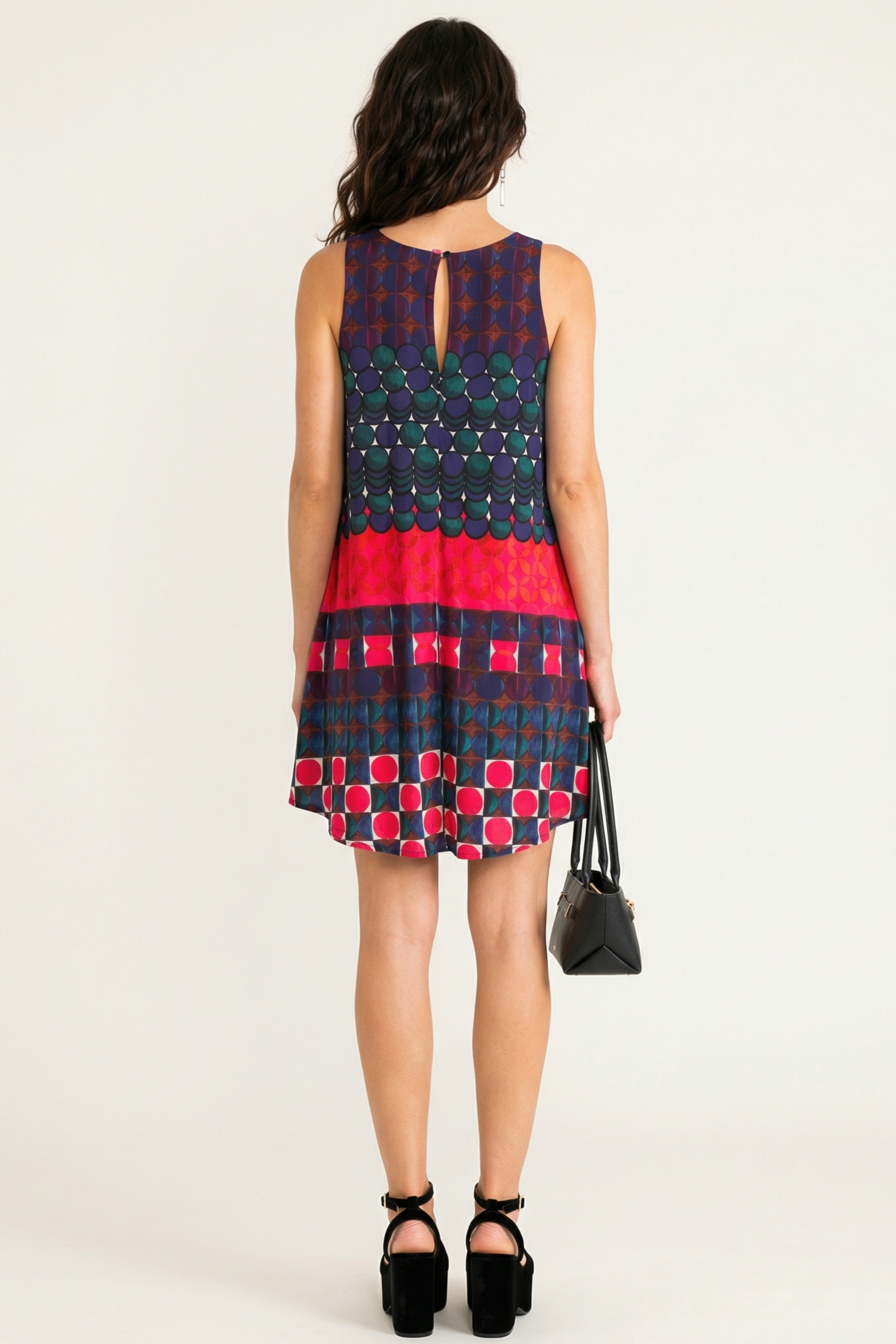 Vestido corto estampado Geometrico escote red LolitasyL