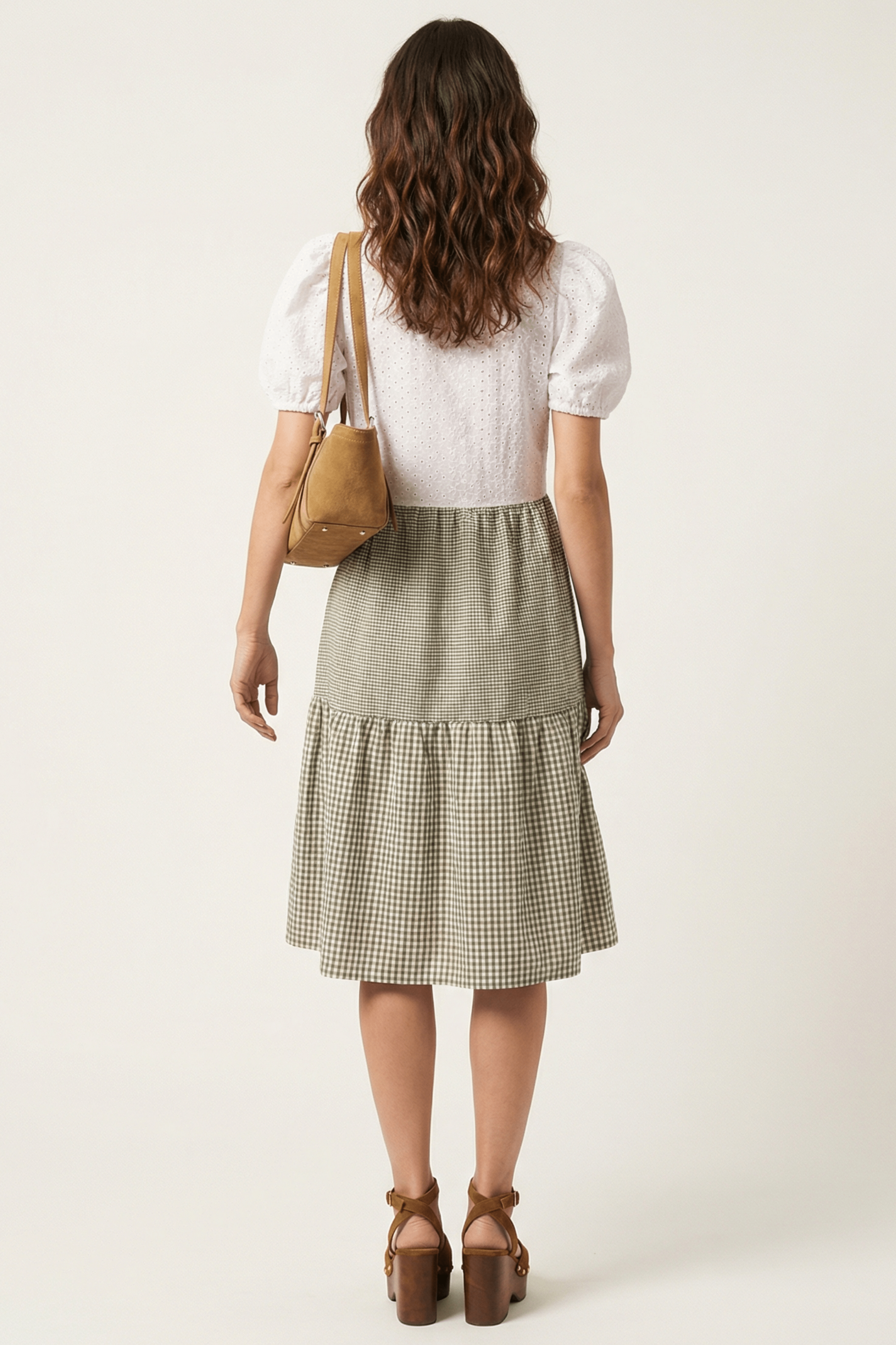 Vestido dos piezas bordado ingles y vichy Lolitas&L - lolitasyl.com