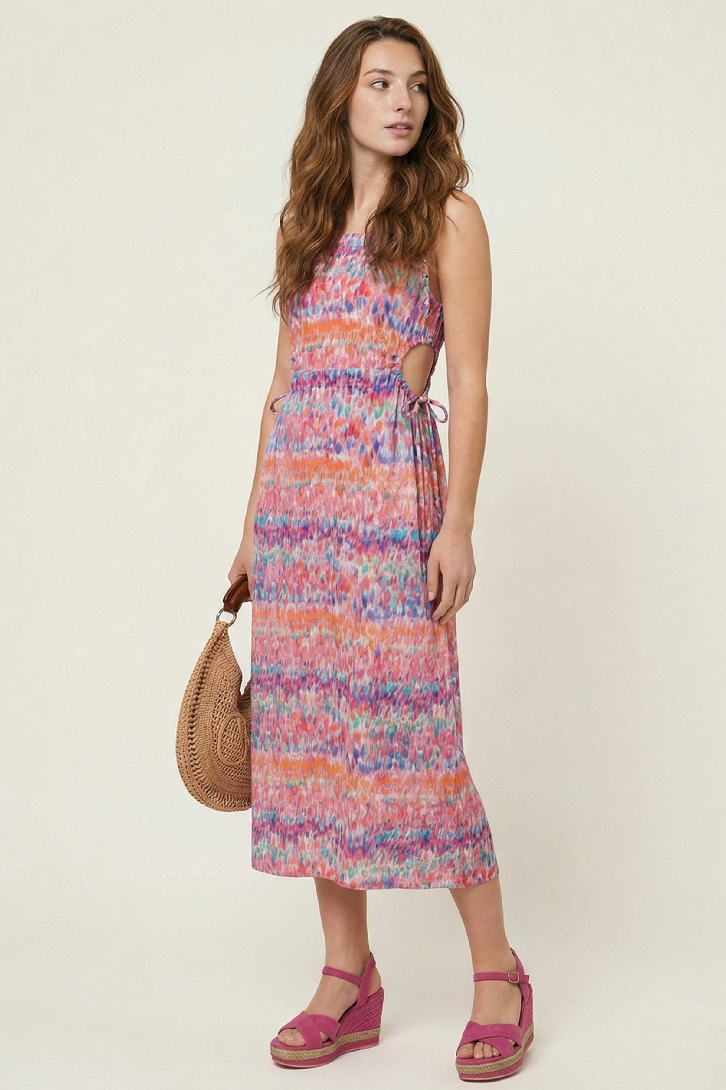 Vestido largo estampado Water Colour abertura en los costados Lolitas&L