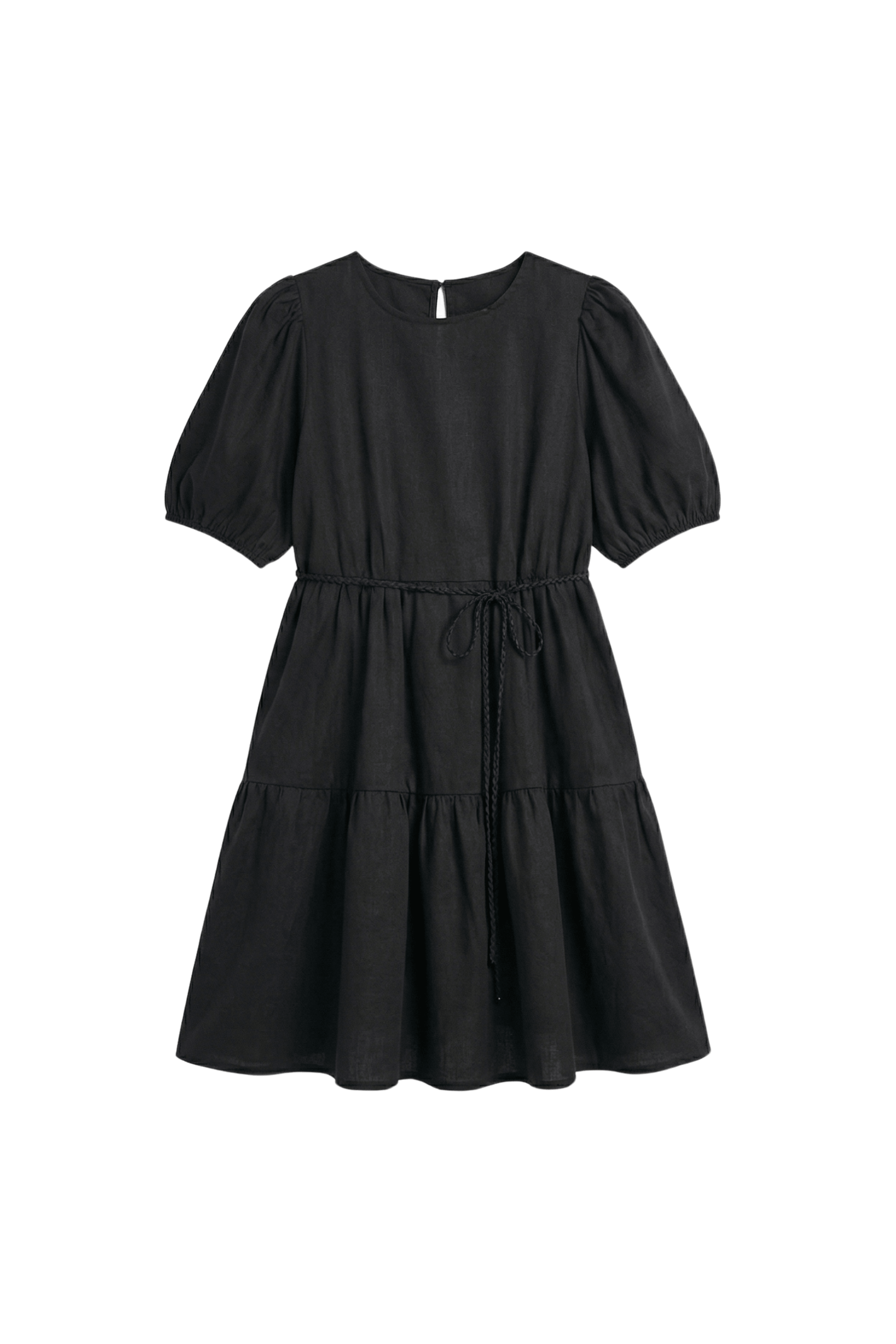 Vestido negro espalda abierta con manga farol Lolitas&L - lolitasyl.com