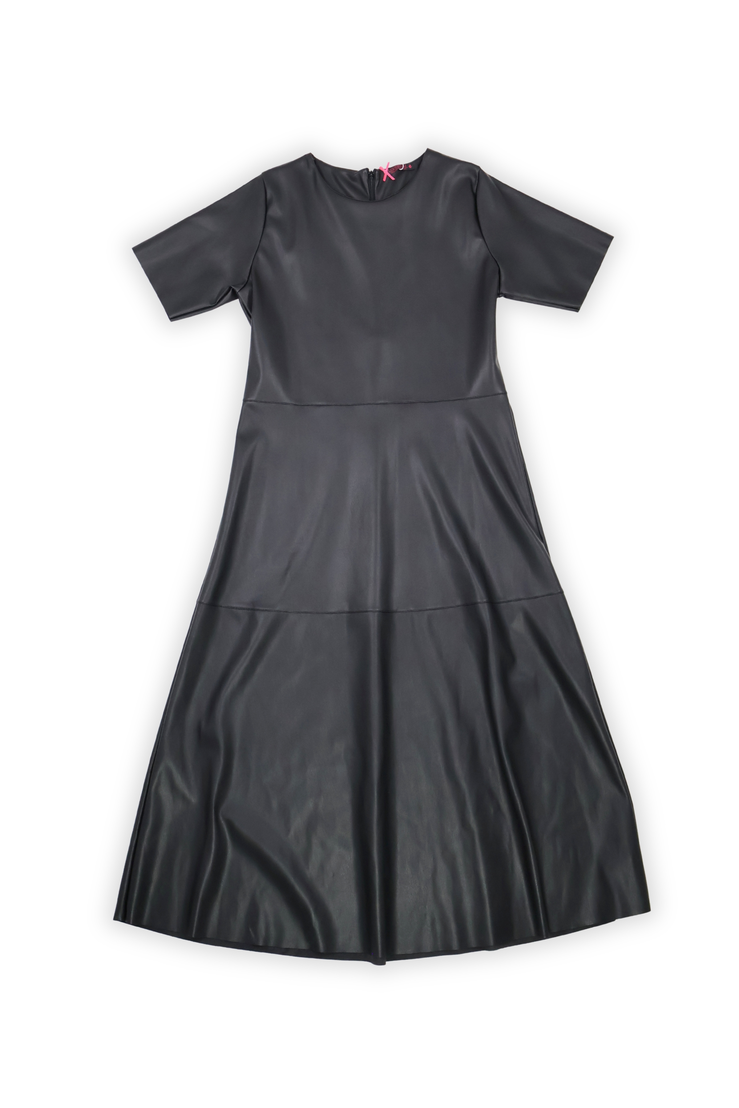 Vestido negro largo polipiel acampanado Lolitas&L