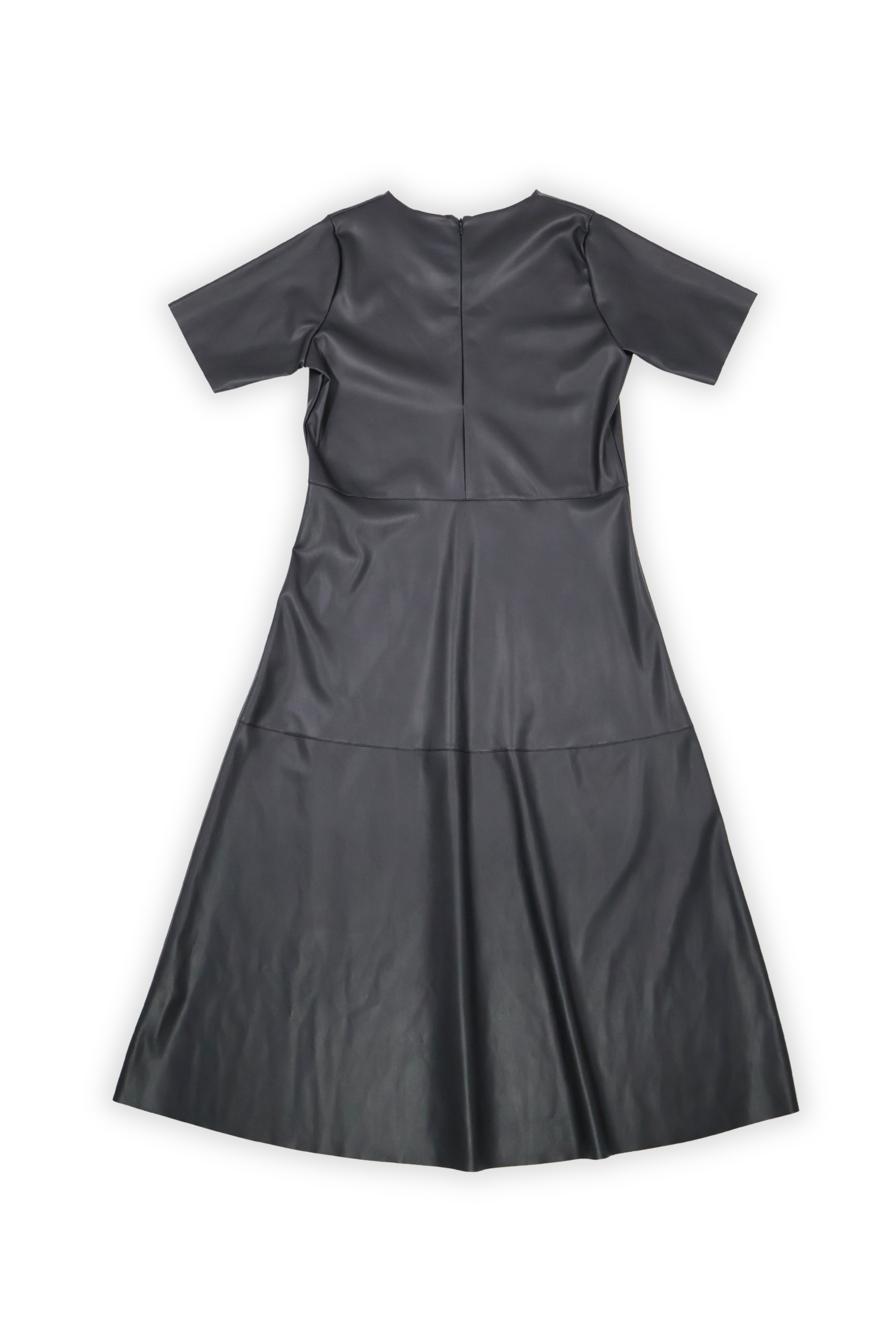 Vestido negro largo polipiel acampanado Lolitas&L