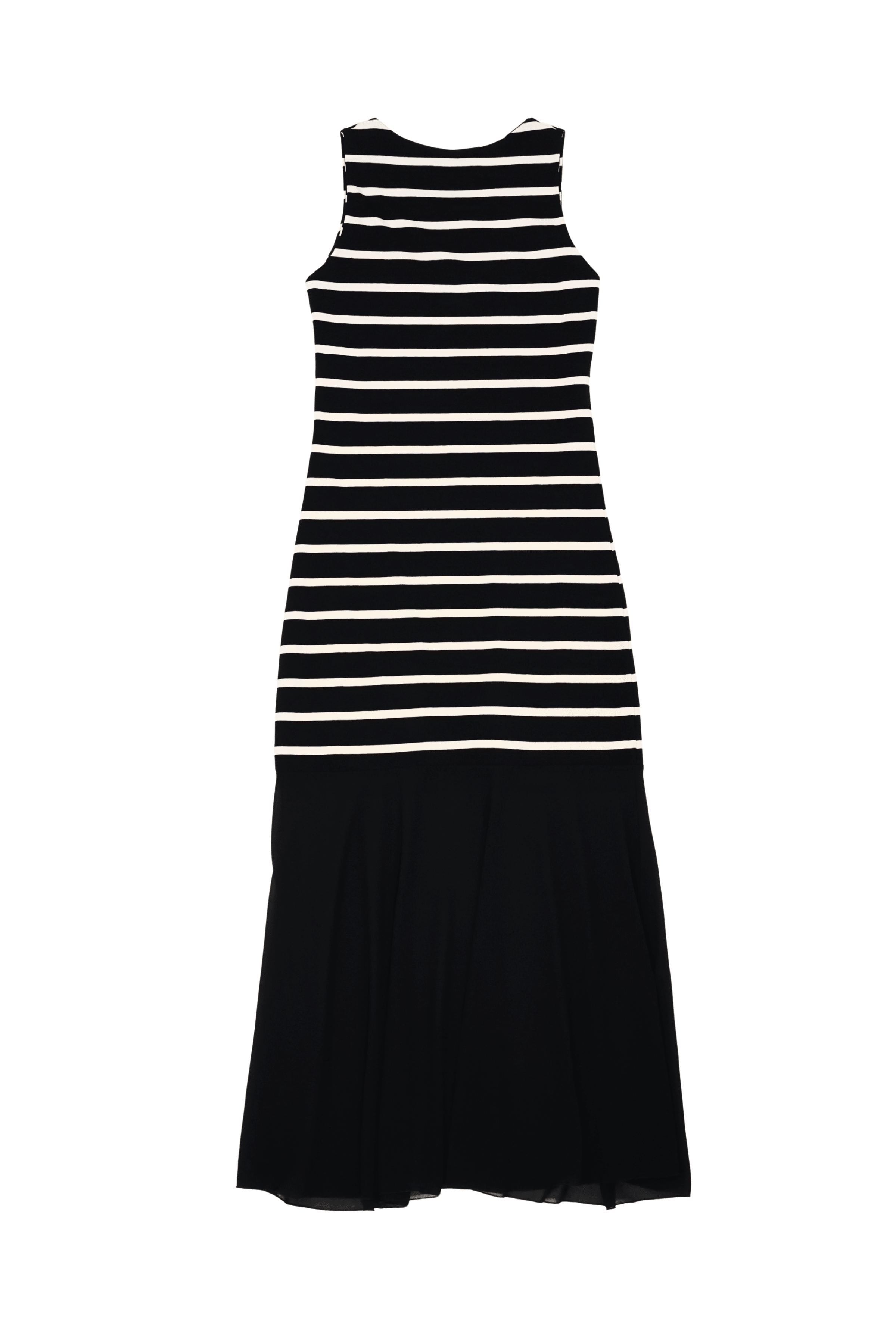 Vestido negro rayas con plisado Lolitas&L - lolitasyl.com