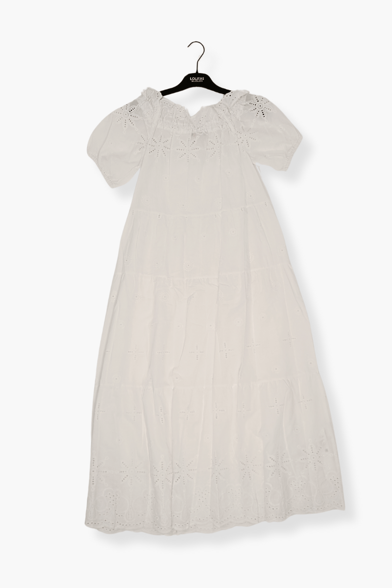 Vestido Preloved blanco bordado ingles Lolitas&L - lolitasyl.com