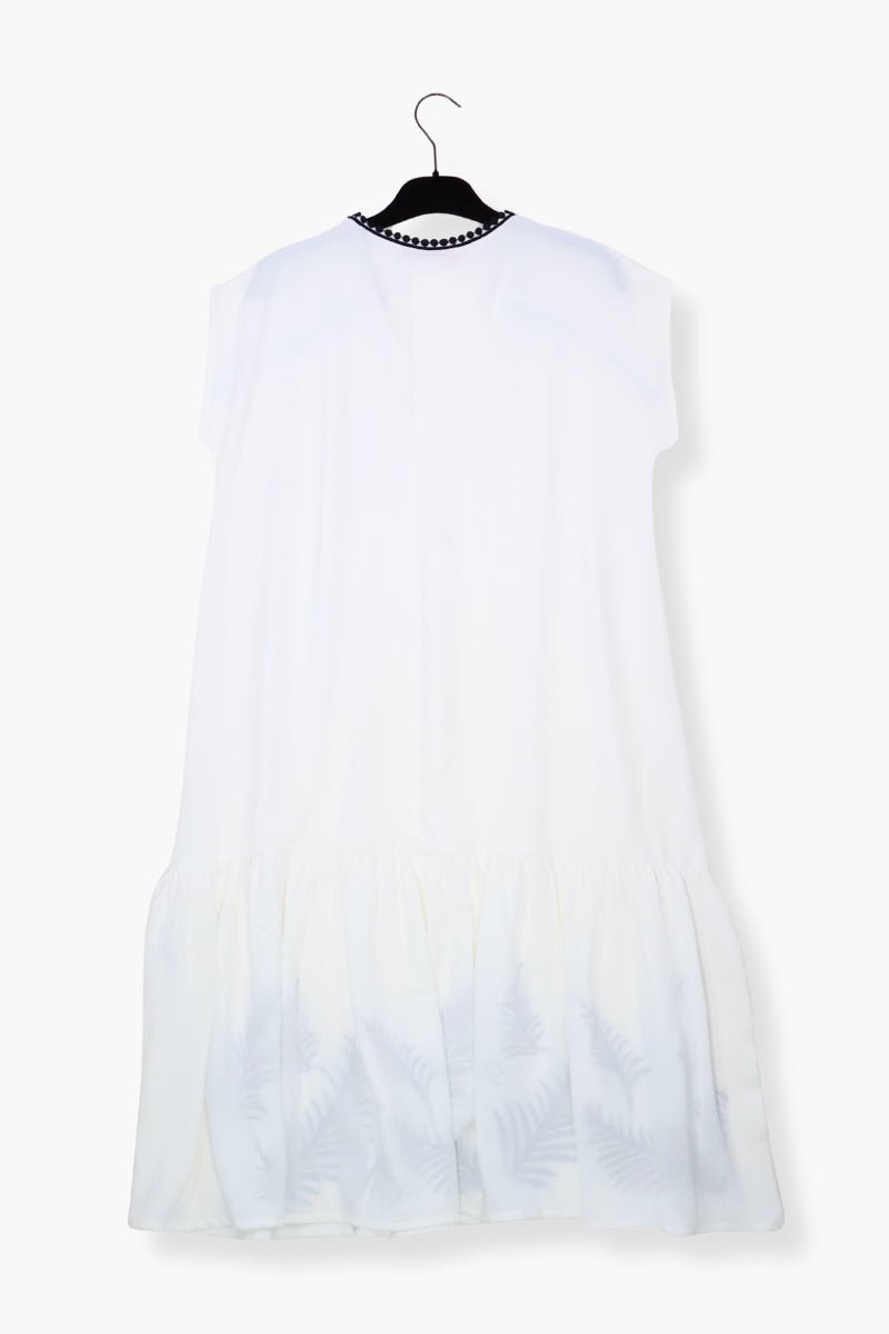 Vestido Preloved blanco corto con bordado ramillete LolitasyL - lolitasyl.com