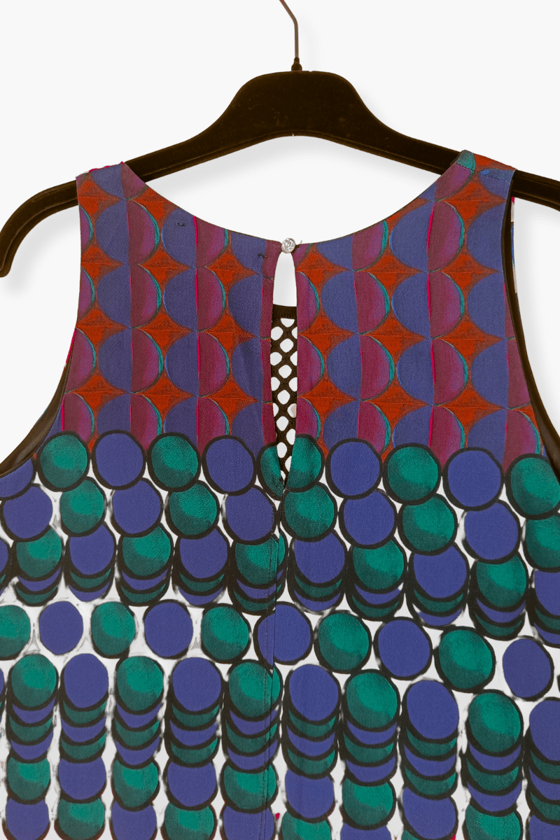 Vestido Preloved corto estampado asimetrico rejilla Lolitas&L - lolitasyl.com