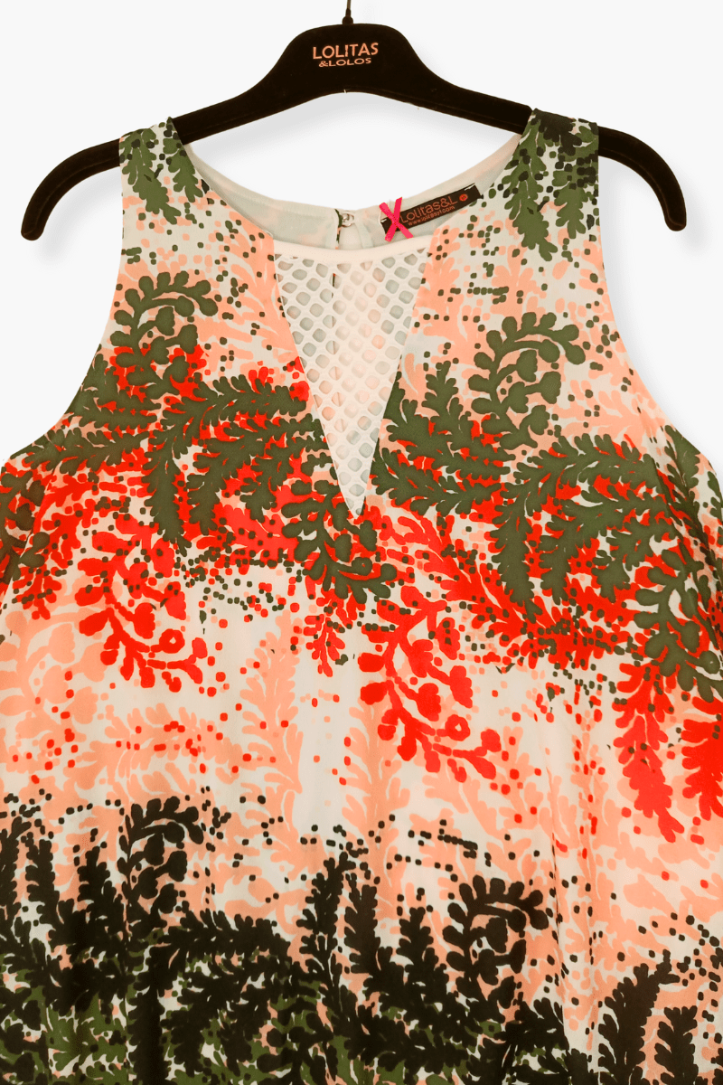 Vestido Preloved corto estampado floral rejilla Lolitas&L - lolitasyl.com