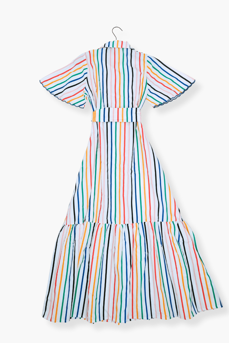 Vestido Preloved largo camisero estampado de rayas Lolitas&L - lolitasyl.com