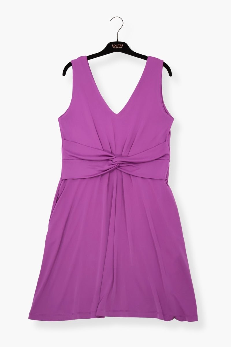 Vestido Preloved malva corto en punto roma con cruzado LolitasyL - lolitasyl.com