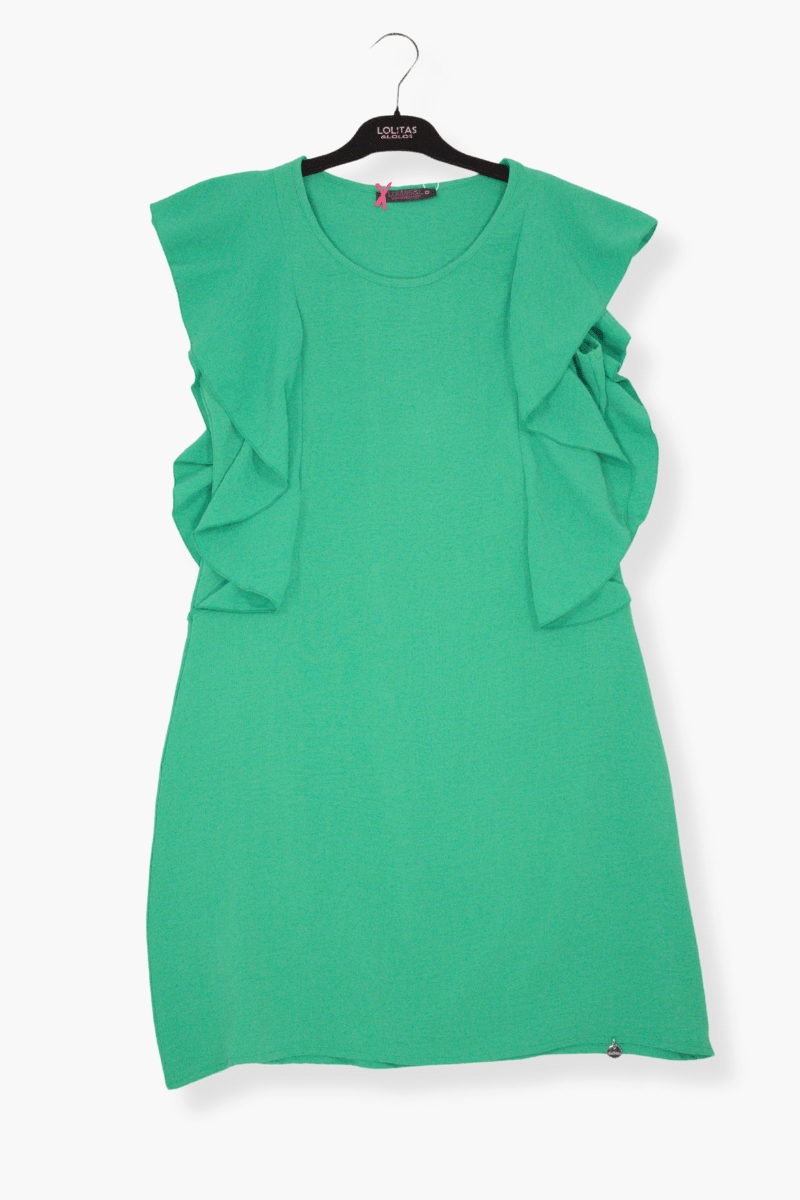 Vestido Preloved verde manzana corto con volantes LolitasyL - lolitasyl.com