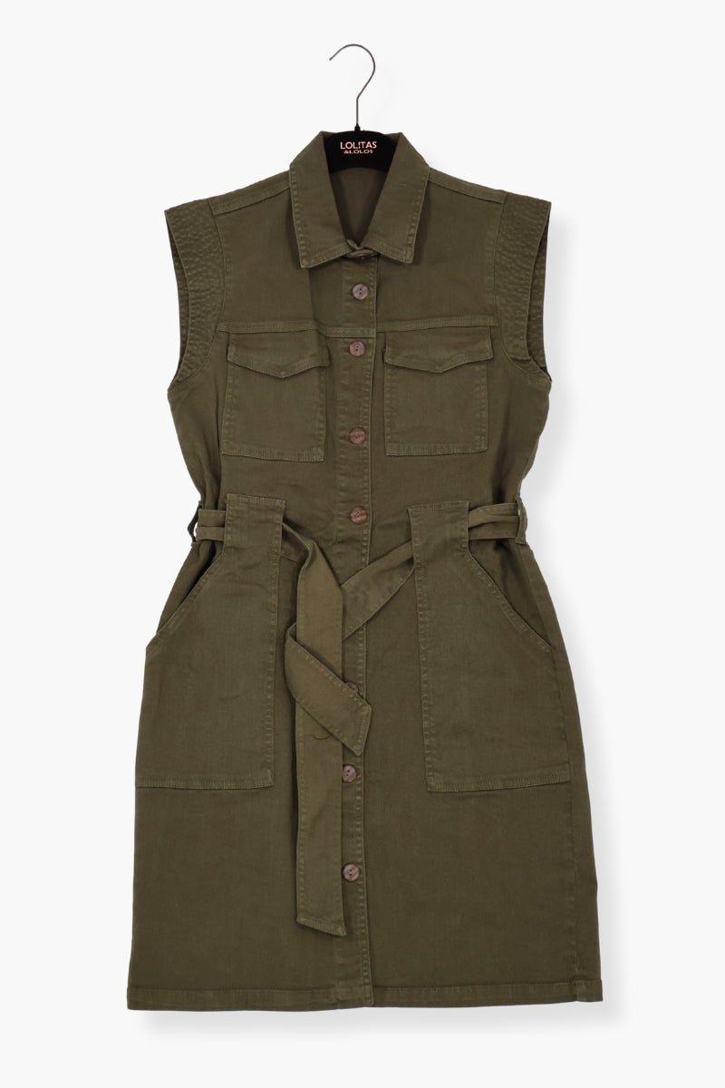 Vestido Preloved verde militar sin mangas LolitasyL - lolitasyl.com