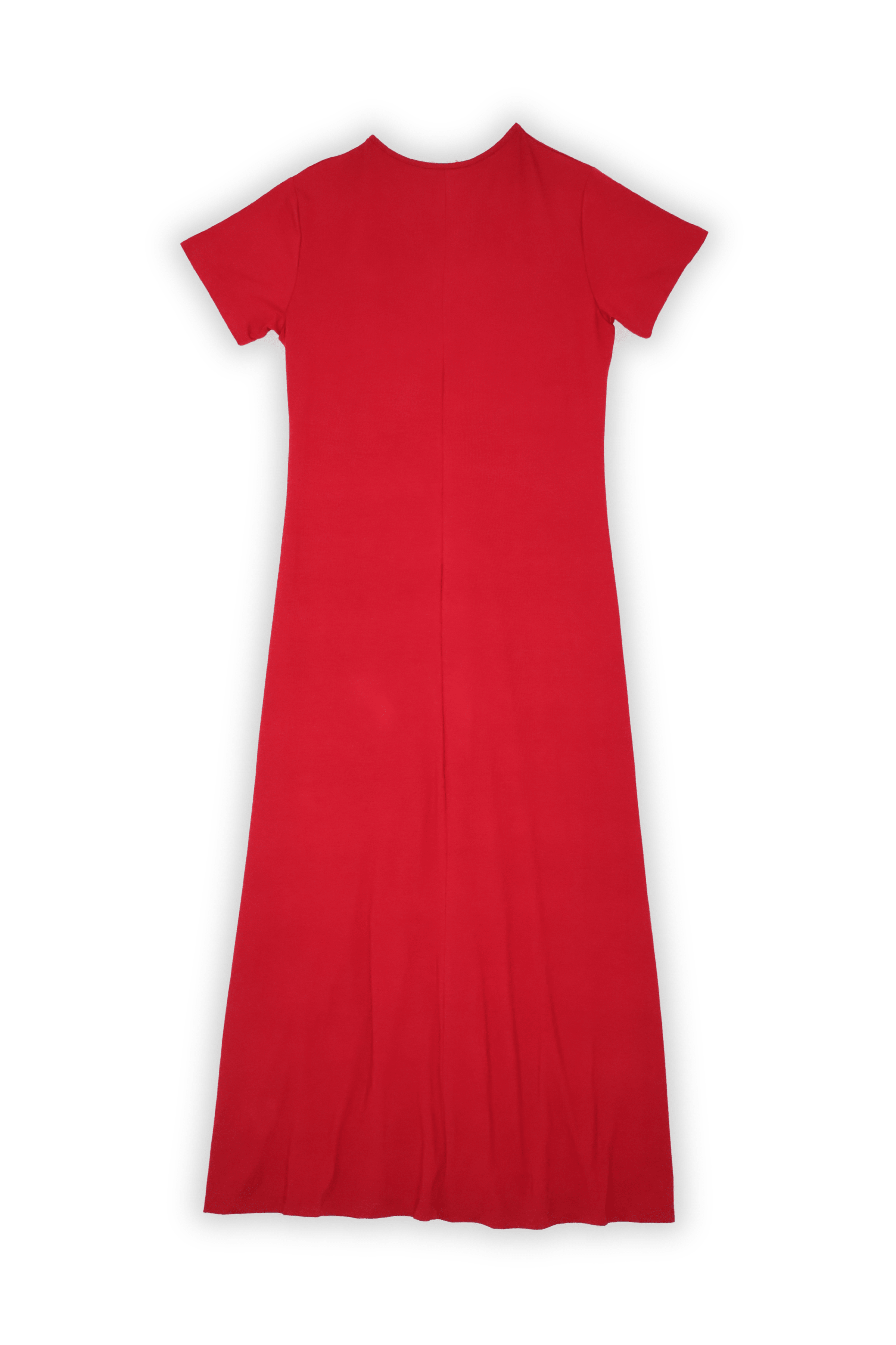 Vestido rojo con drapeado y lagrima en el escote Lolitas&L - lolitasyl.com