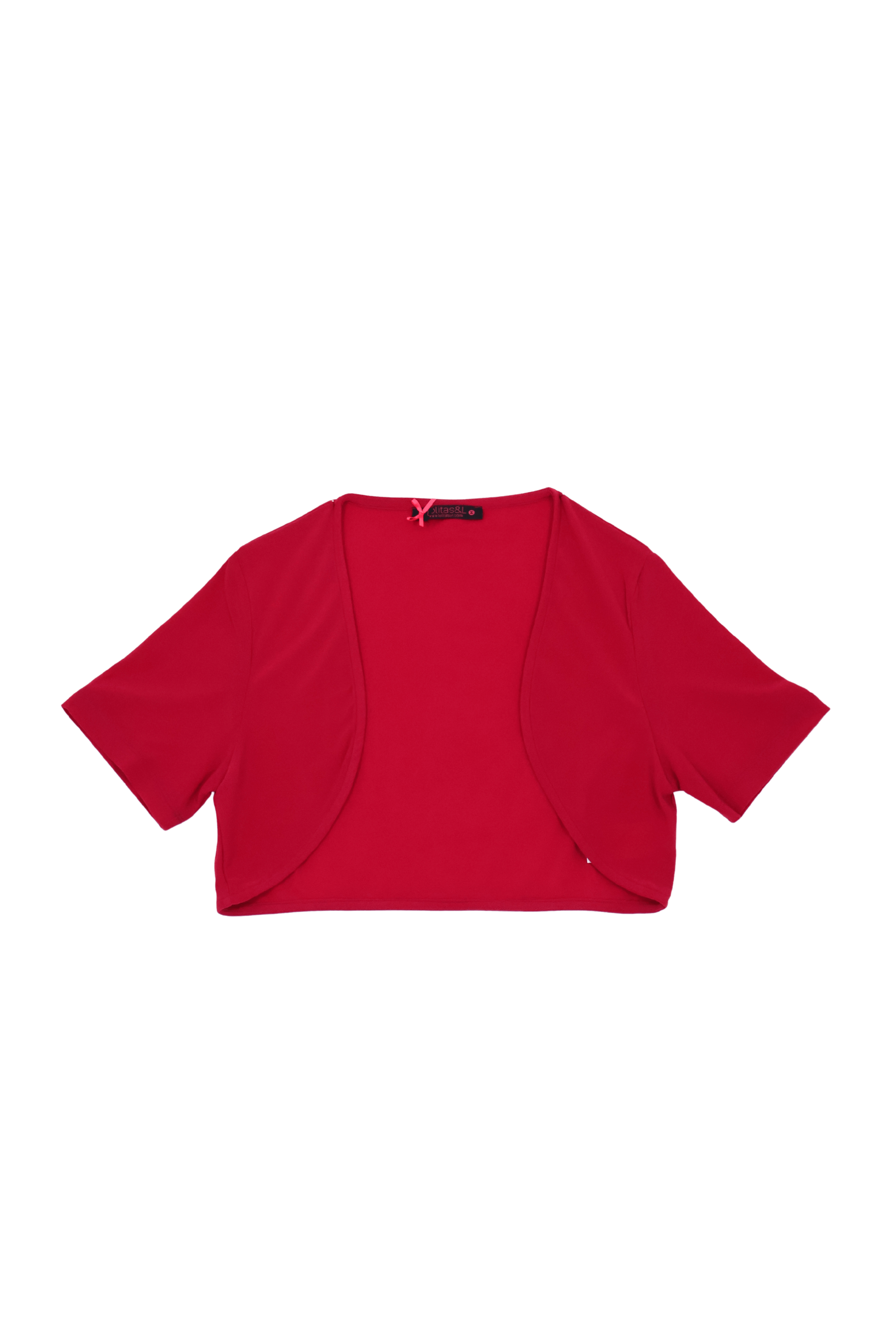 Vestido rojo corto tirantes frunce con torera LolitasyL - lolitasyl.com