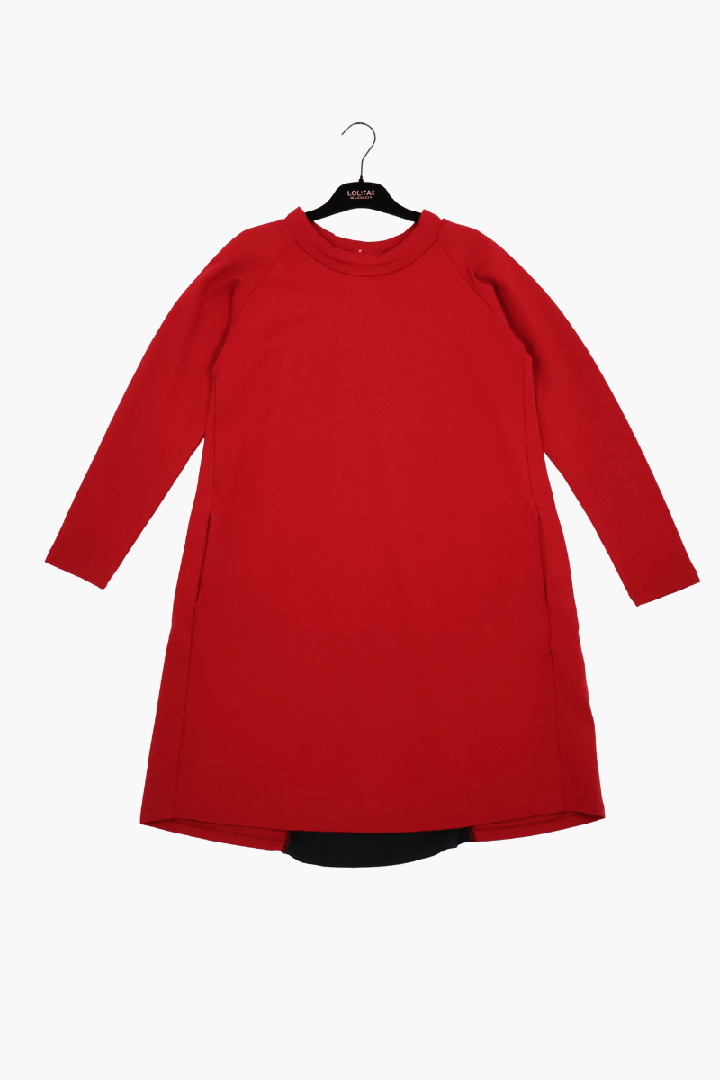 Vestido rojo Preloved lazada en la espalda Lolitas&L - lolitasyl.com