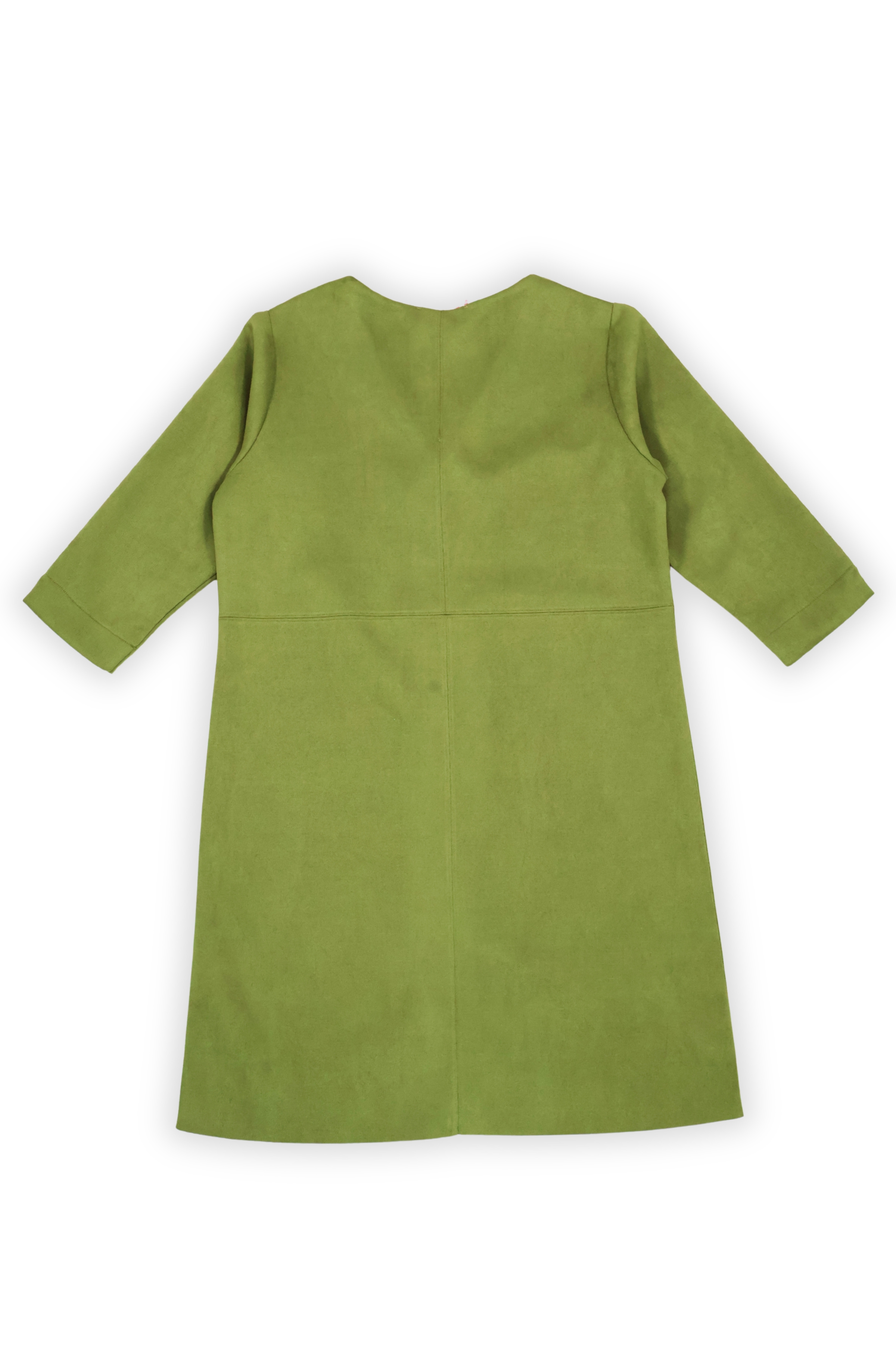 Vestido verde antelina escote en uve Lolitas&L