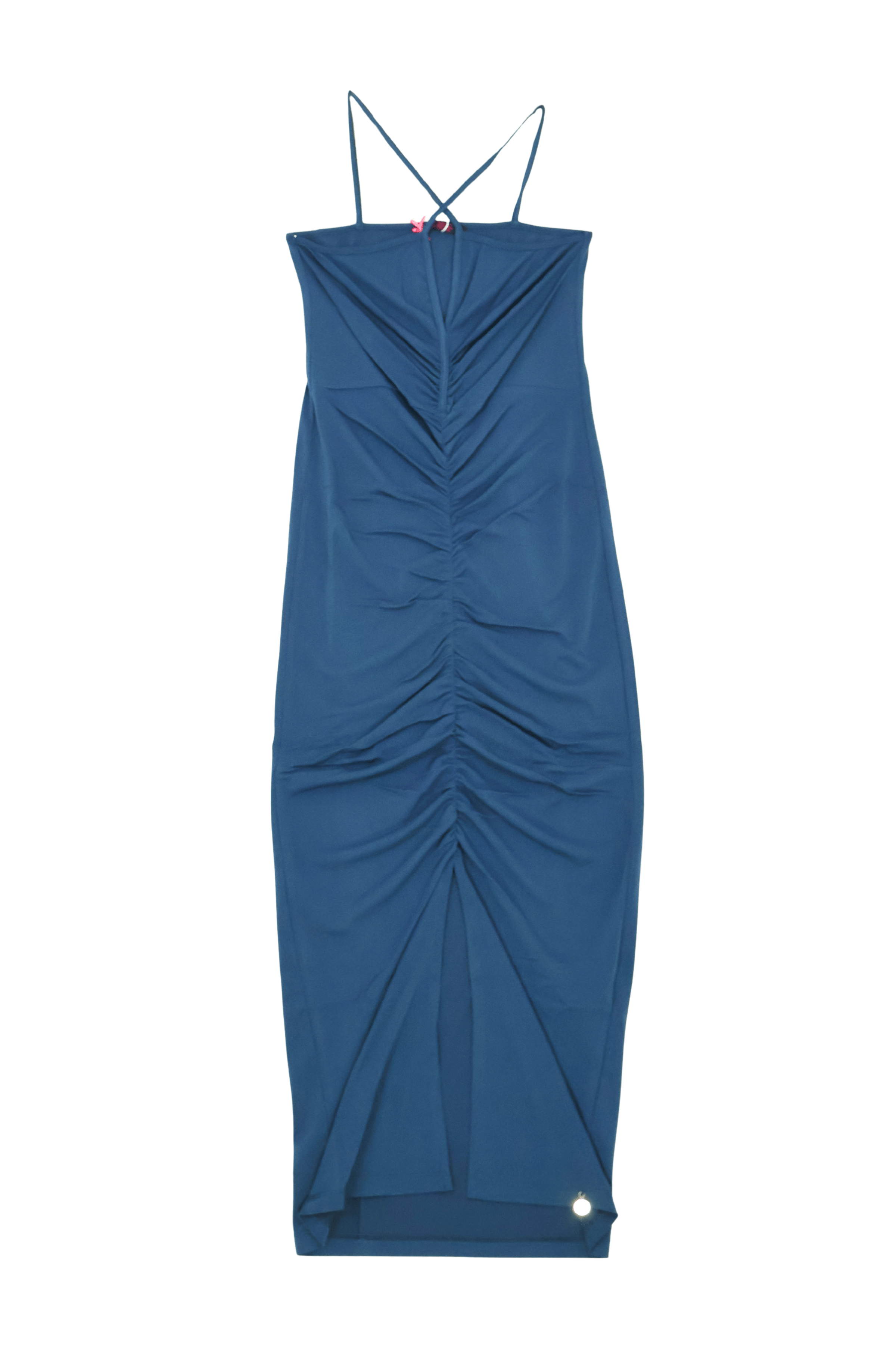 Vestido verde largo tirantes frunce con torera LolitasyL - lolitasyl.com