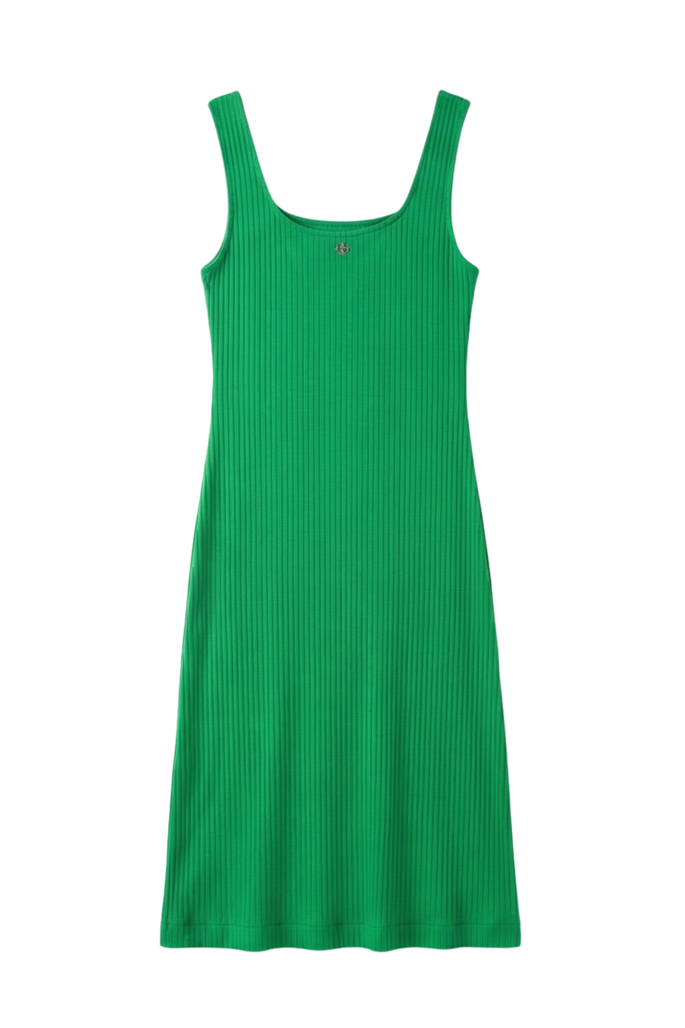 Vestido verde manzana largo de tirantes en punto rayas Lolitas&L