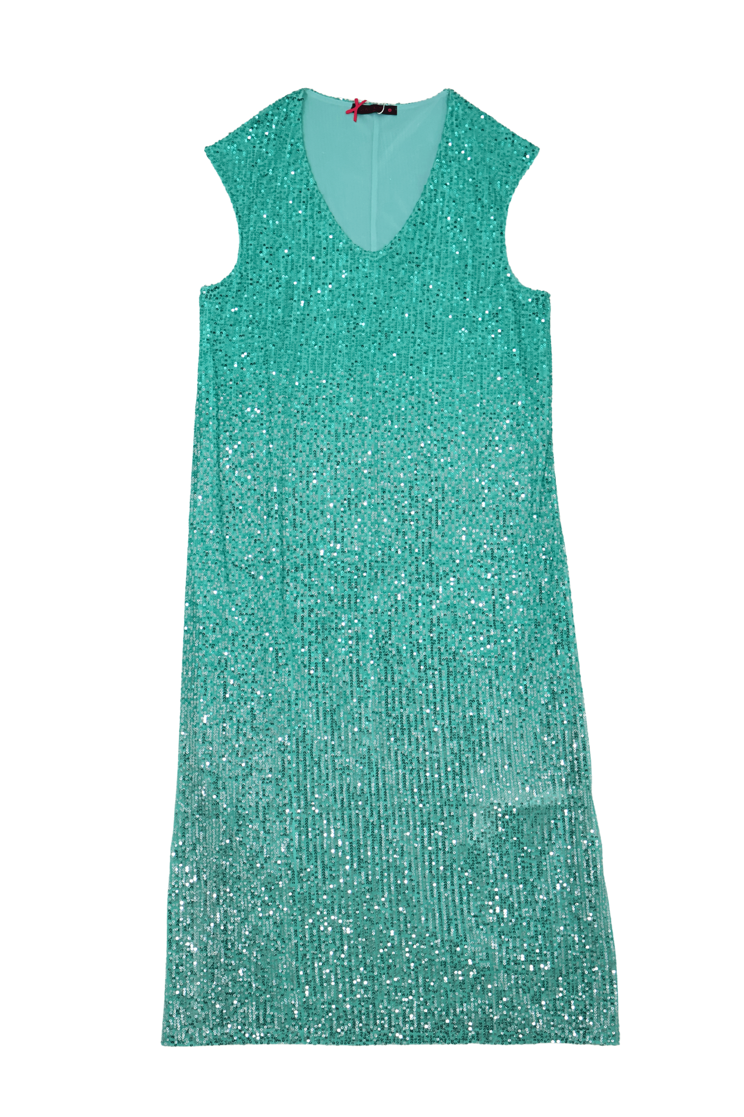 Vestido verde menta largo lentejuelas LolitasyL - lolitasyl.com