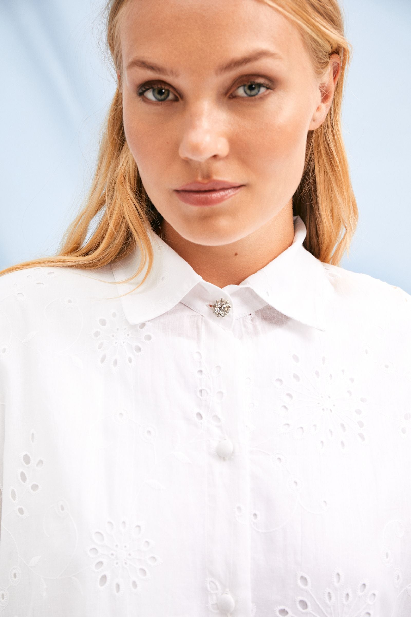 Camisa blanca larga grogre manga ancha Lolitas&L - lolitasyl.com