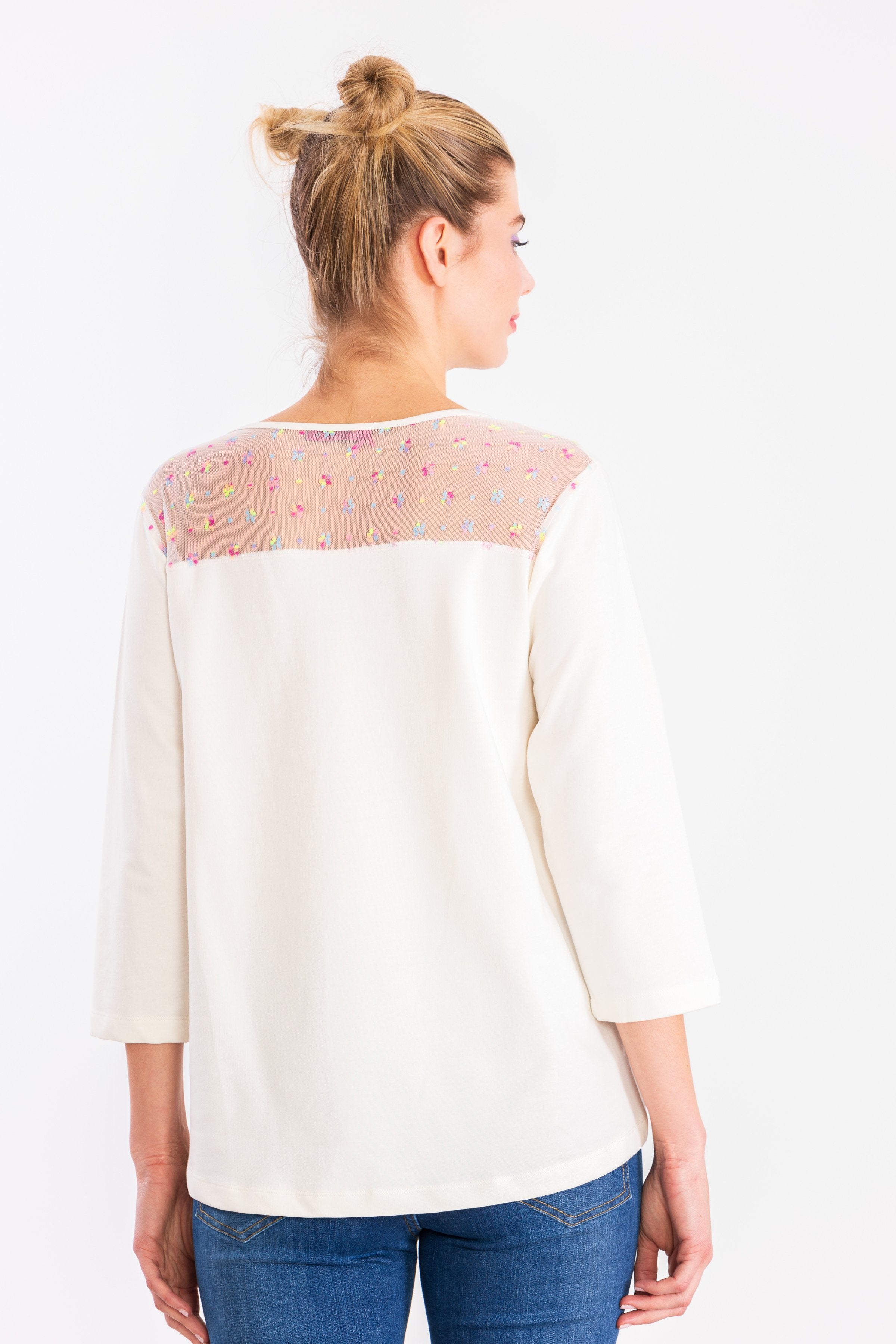 Camiseta blanca bordado Mindwhi LolitasyL - lolitasyl.com