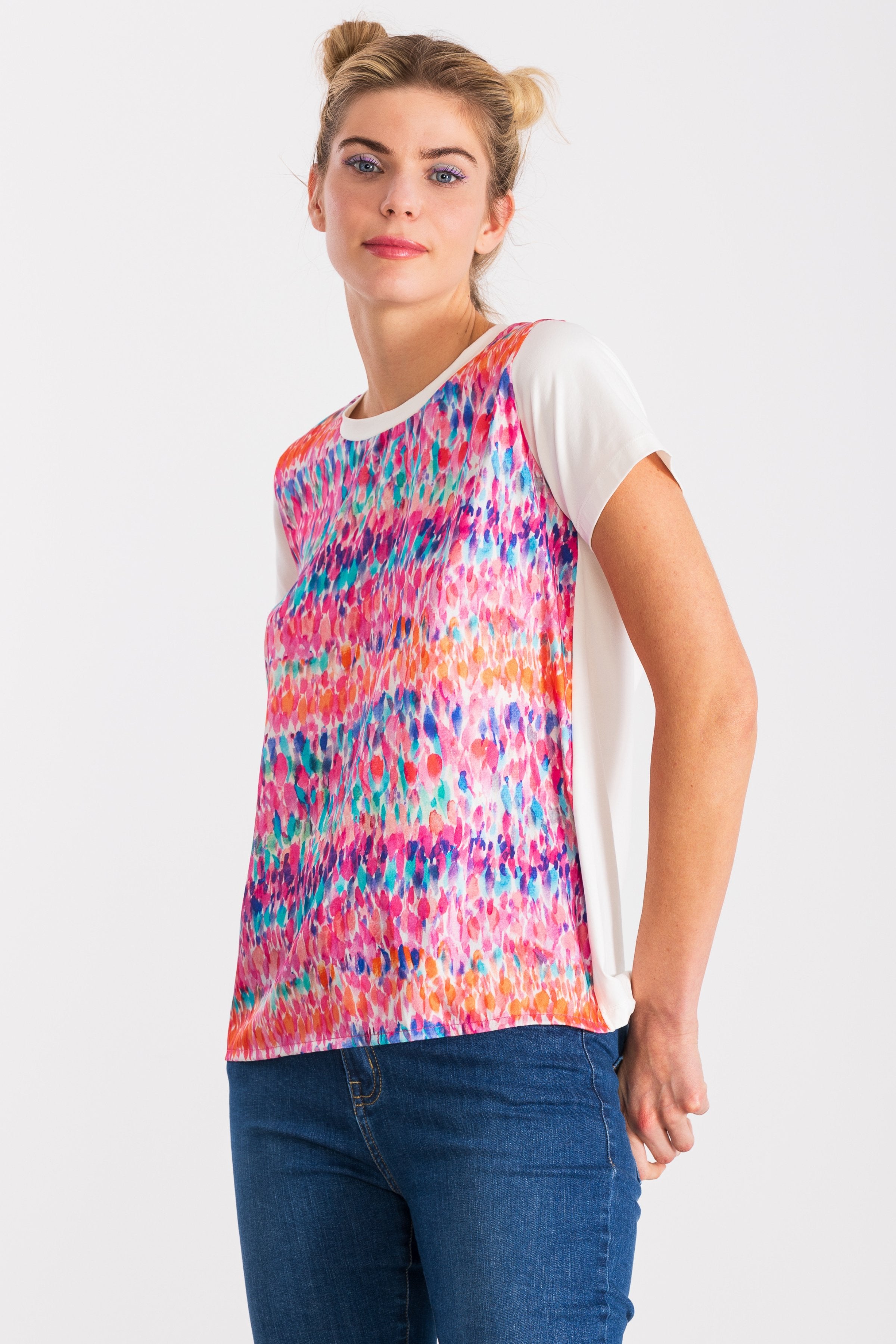 Camiseta blanca estampado Watercolour LolitasyL - lolitasyl.com