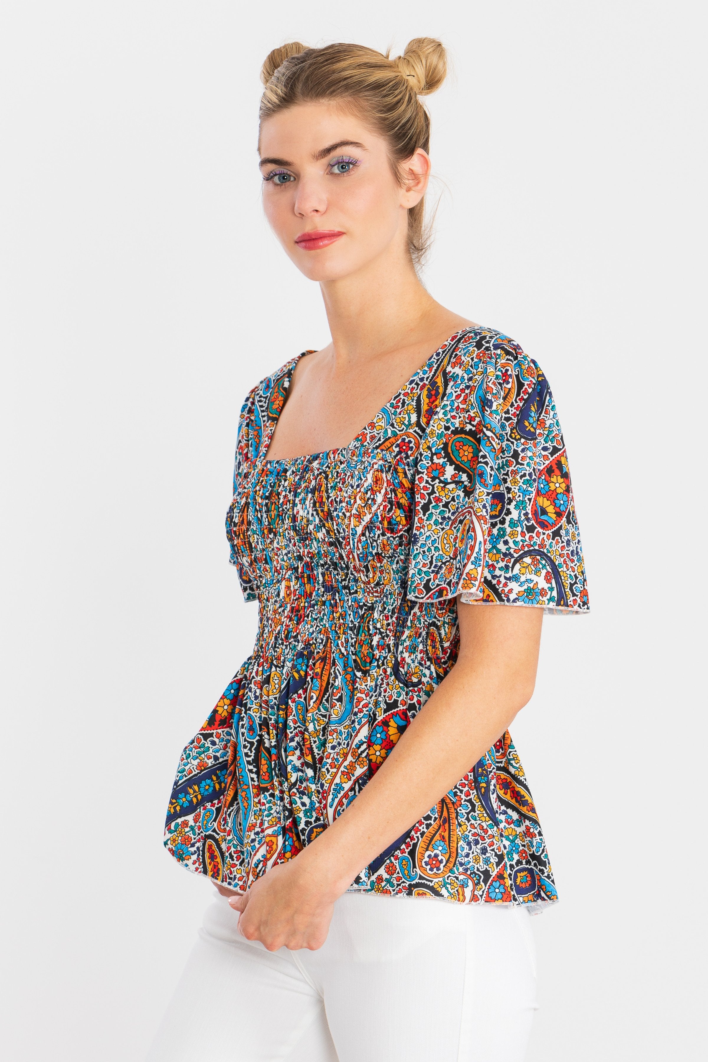 Camiseta estampado Paisley engomada LolitasyL - lolitasyl.com
