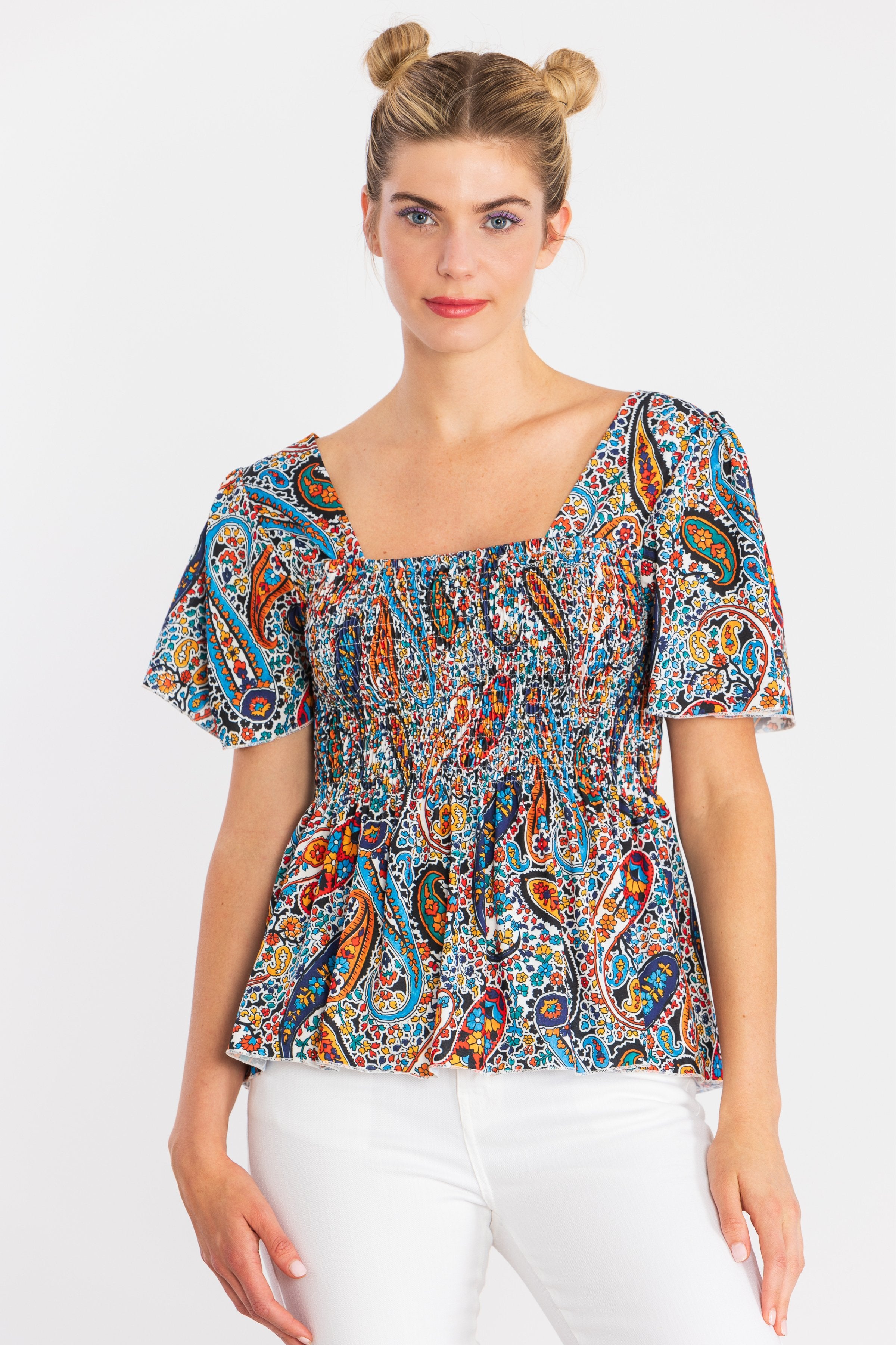Camiseta estampado Paisley engomada LolitasyL - lolitasyl.com