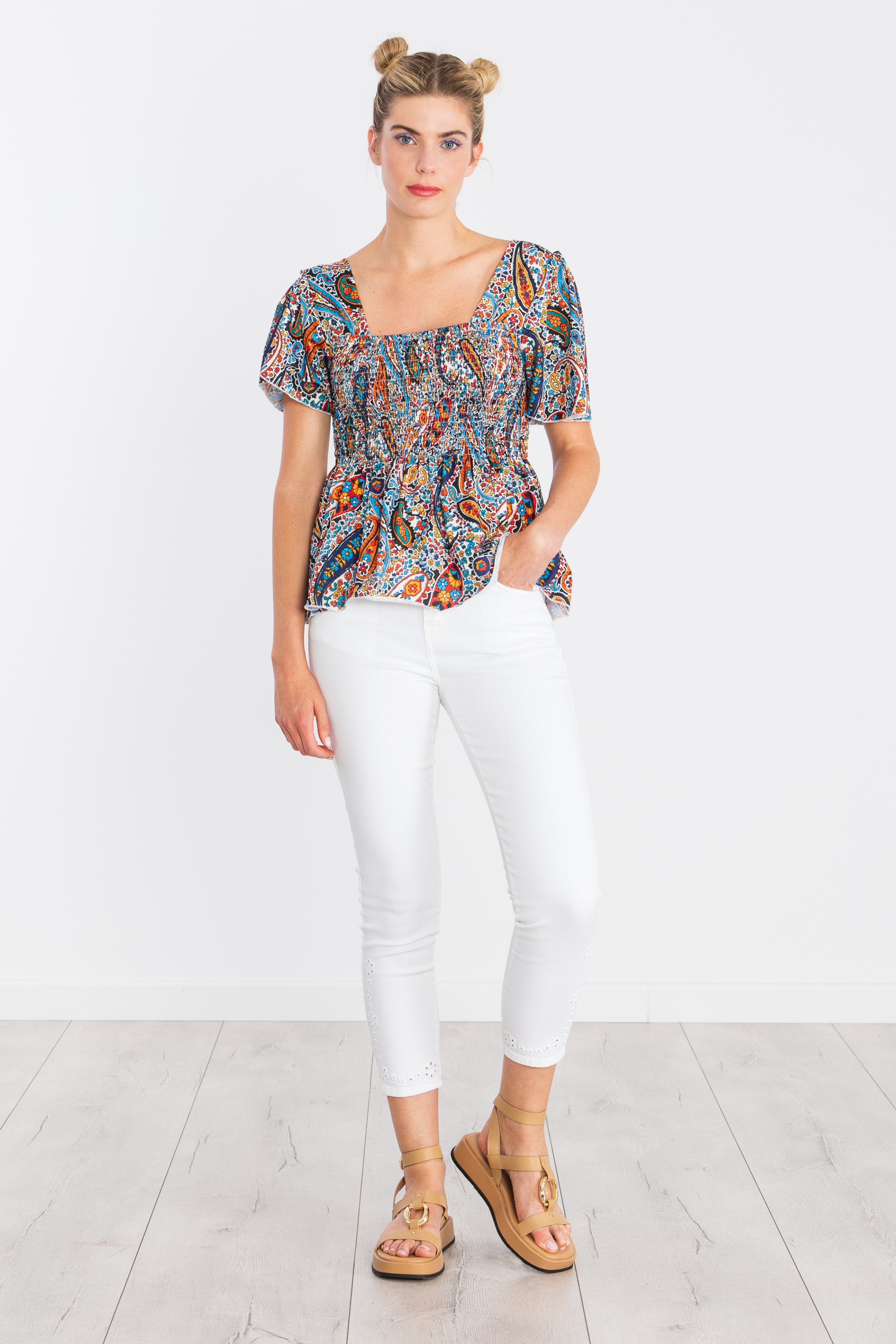 Camiseta estampado Paisley engomada LolitasyL - lolitasyl.com