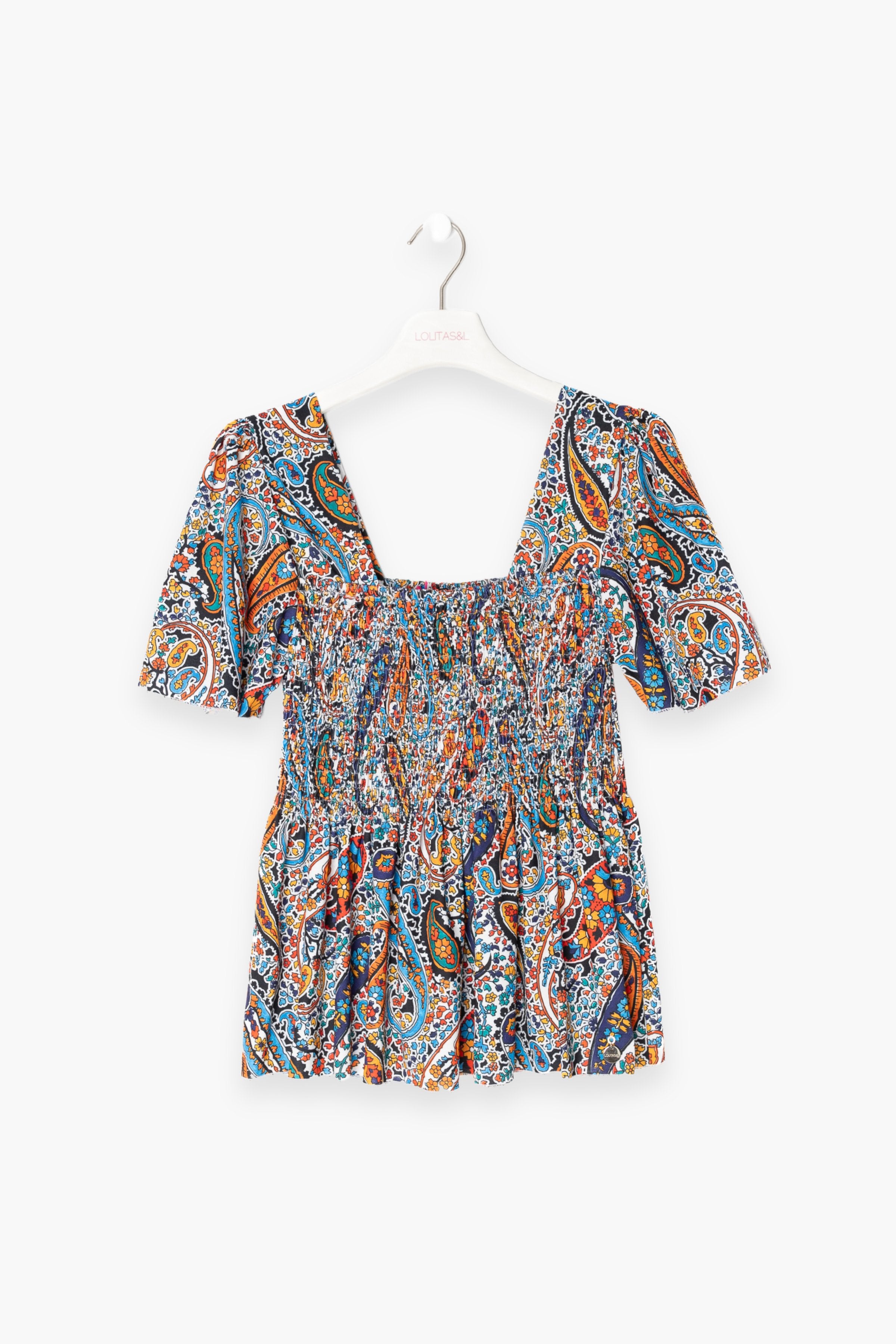 Camiseta estampado Paisley engomada LolitasyL - lolitasyl.com