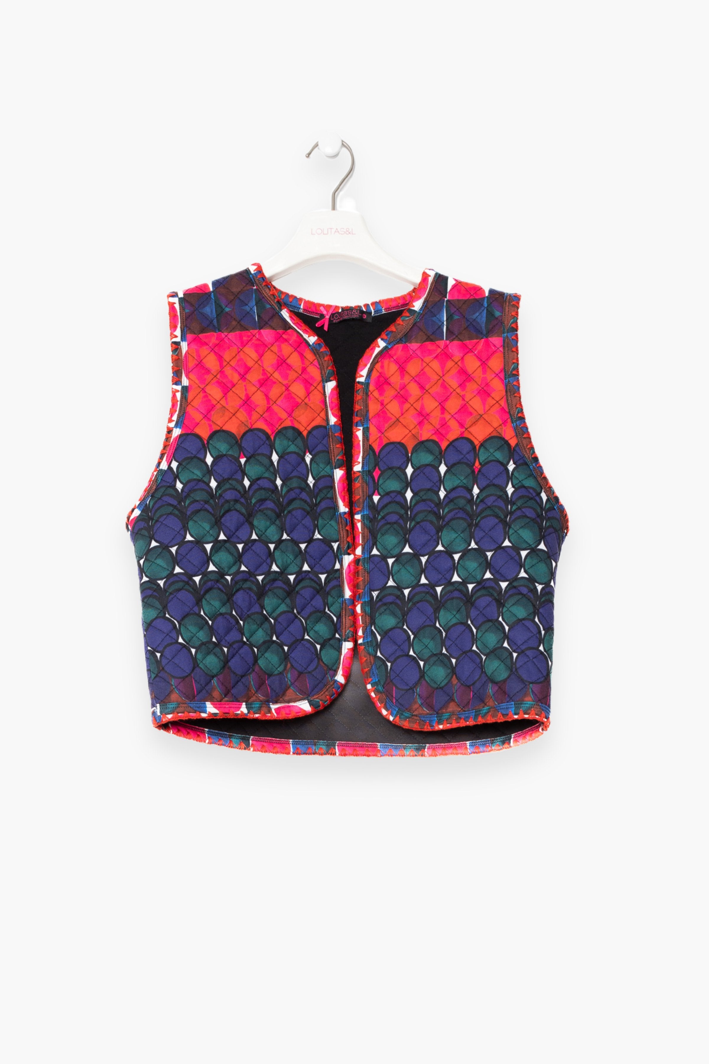 Chaleco estampado geometrico con bordado LolitasyL - lolitasyl.com